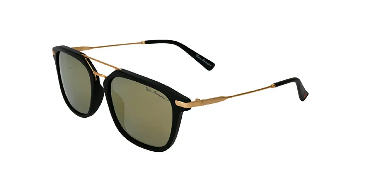 Tonino Lamborghini TL905S S03 Sunglasses Black Gold 52mm Men