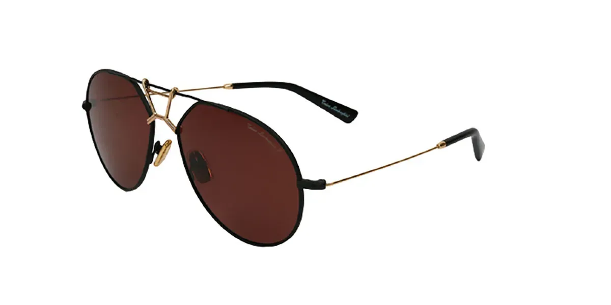 Tonino Lamborghini TL910S S02 Sunglasses Black Gold 58mm Men