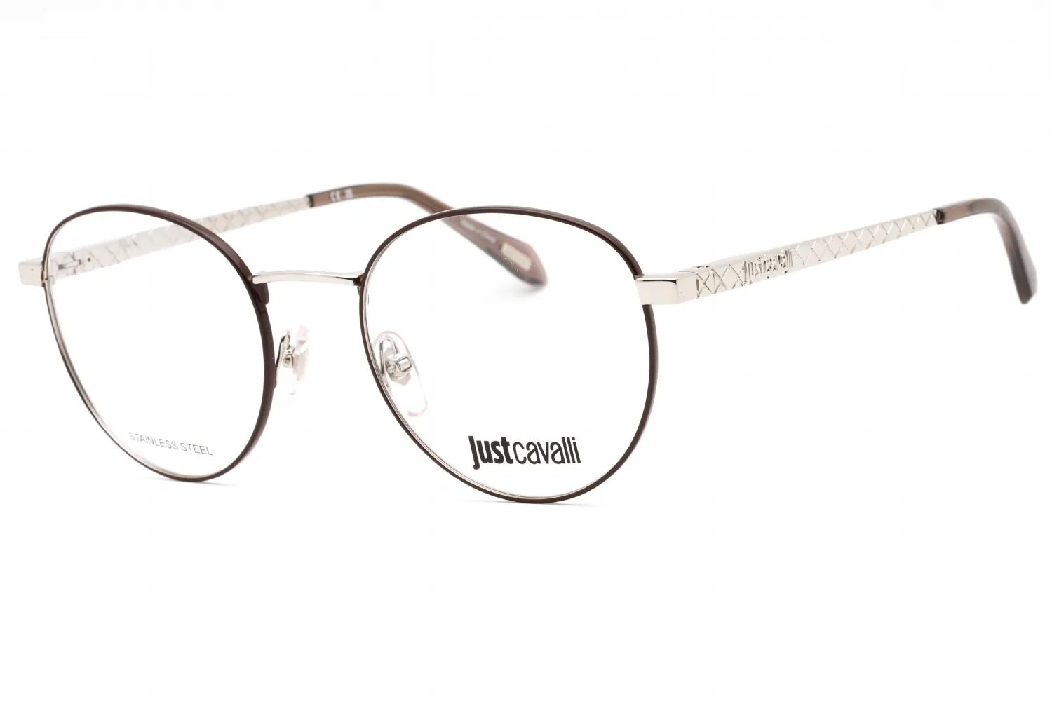 Just Cavalli VJC017 0A75 Eyeglasses Shiny Palladium 51mm Women