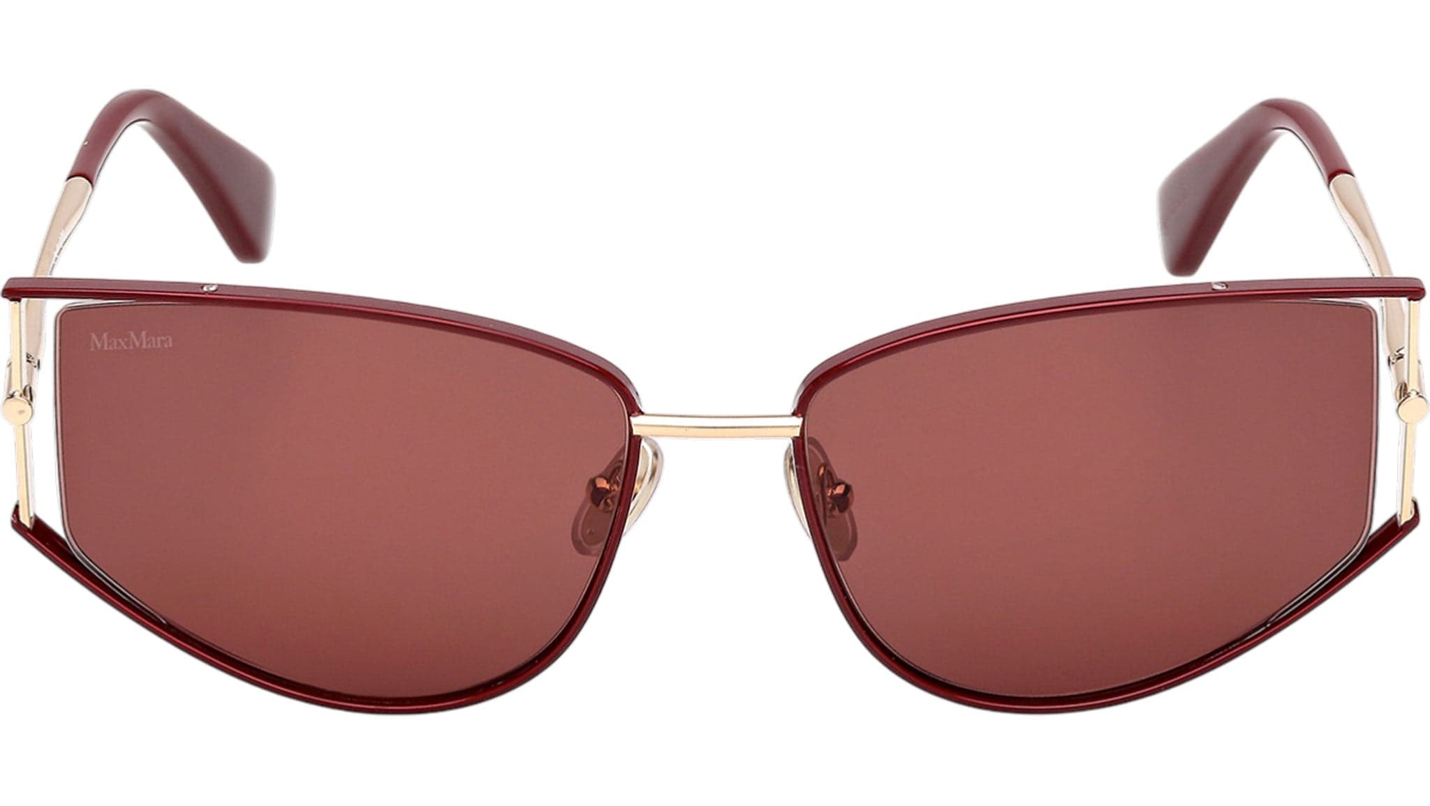 Max Mara MM0141 69S Sunglasses Shiny Bordeaux 58mm Women 2