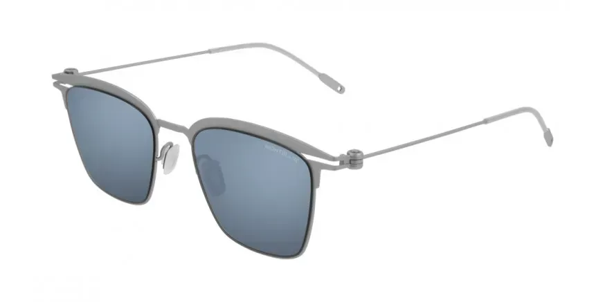 Montblanc MB0080S 003 Sunglasses Silver 51mm Men