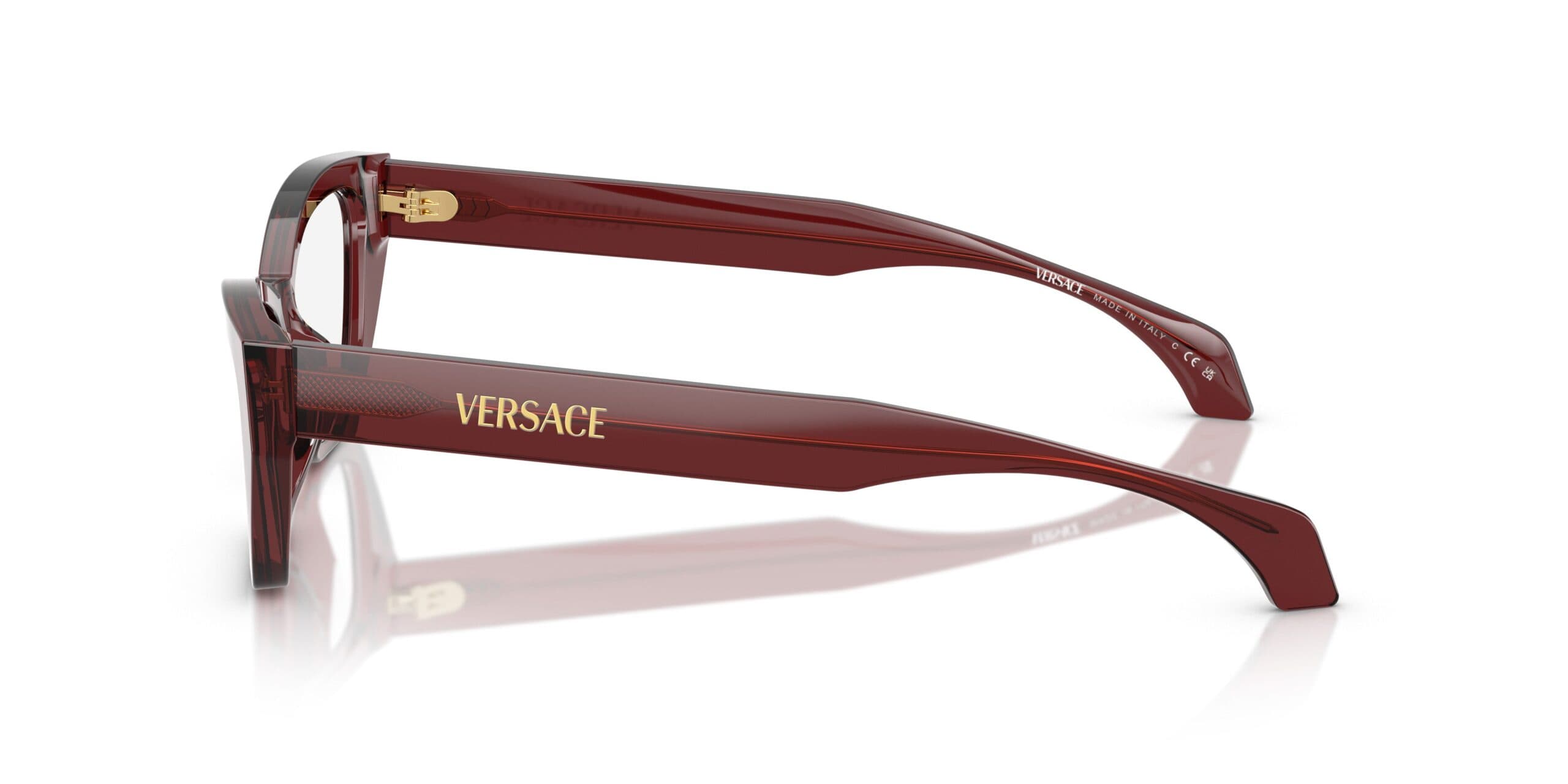 Versace 0VE3373U 5512 Eyeglasses Transparent Bordeaux 54mm Women 3