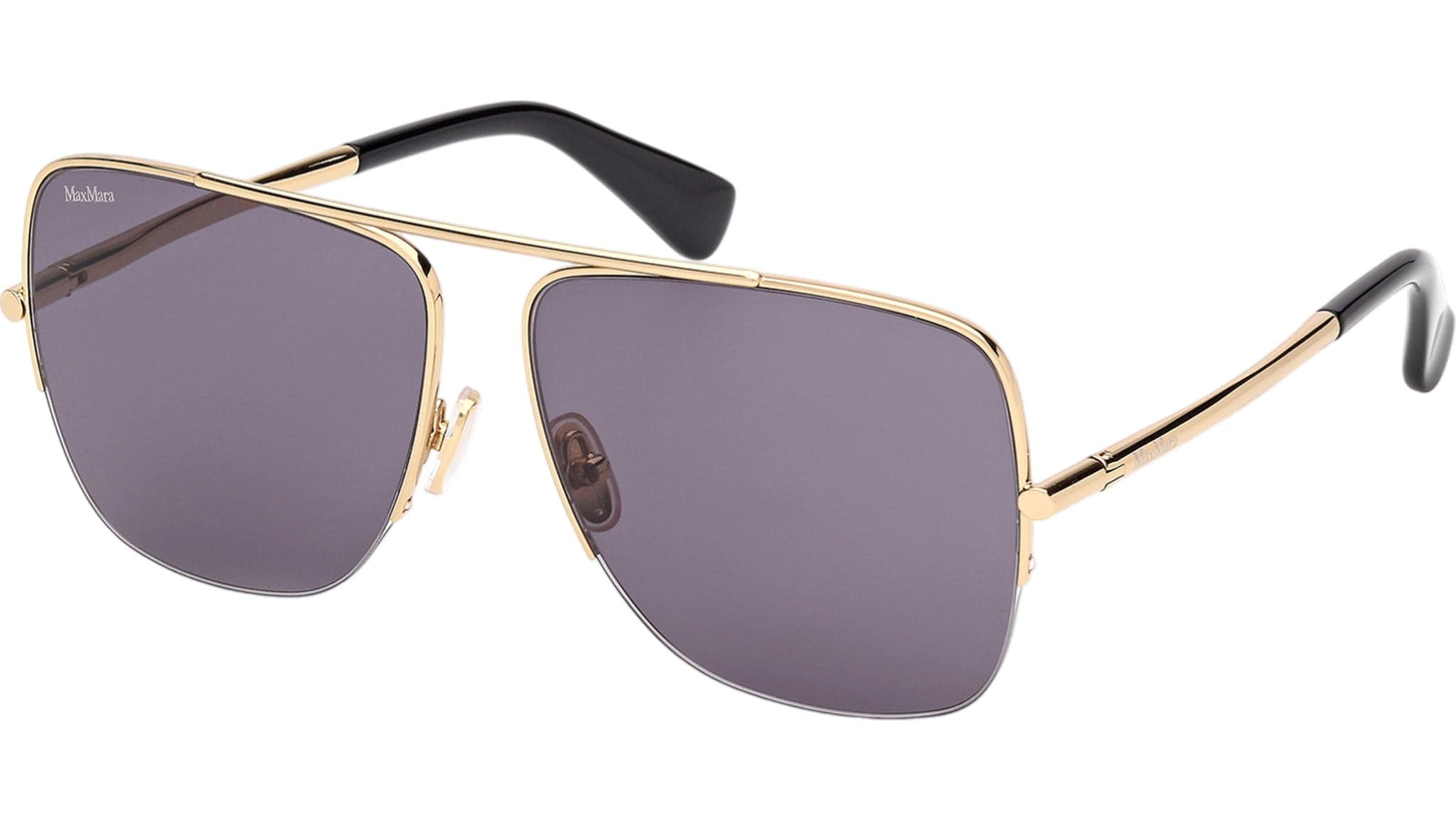 Max Mara MM0121 30A Sunglasses Shiny Deep Gold 59mm Women