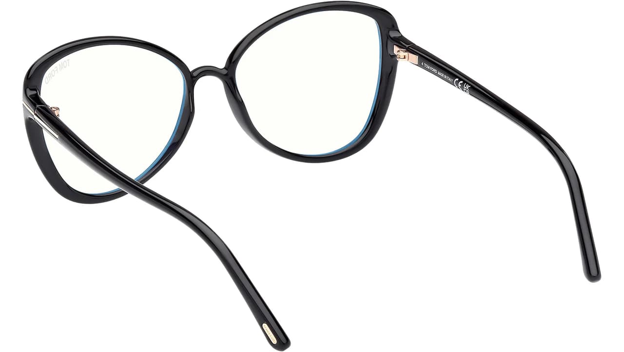 Tom Ford FT5907B 001 Eyeglasses Shiny Black 55mm Women 3