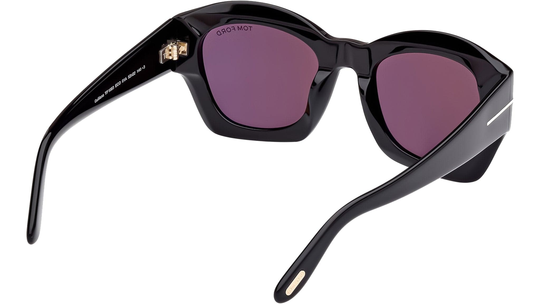 Tom Ford FT1083 01A Sunglasses Shiny Black 52mm Women 5