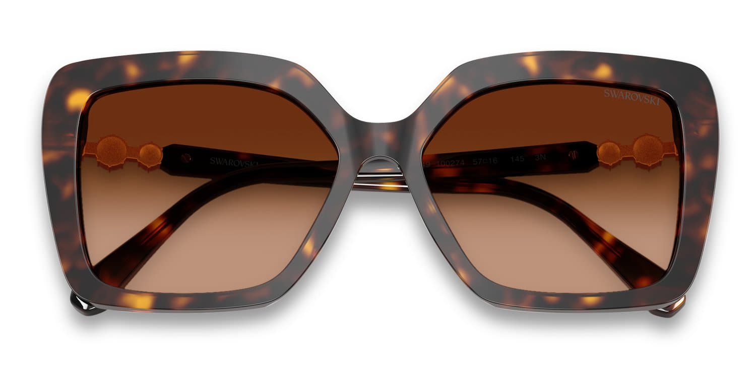 Swarovski SK6049 100274 Sunglasses Tortoise 57mm Women 4