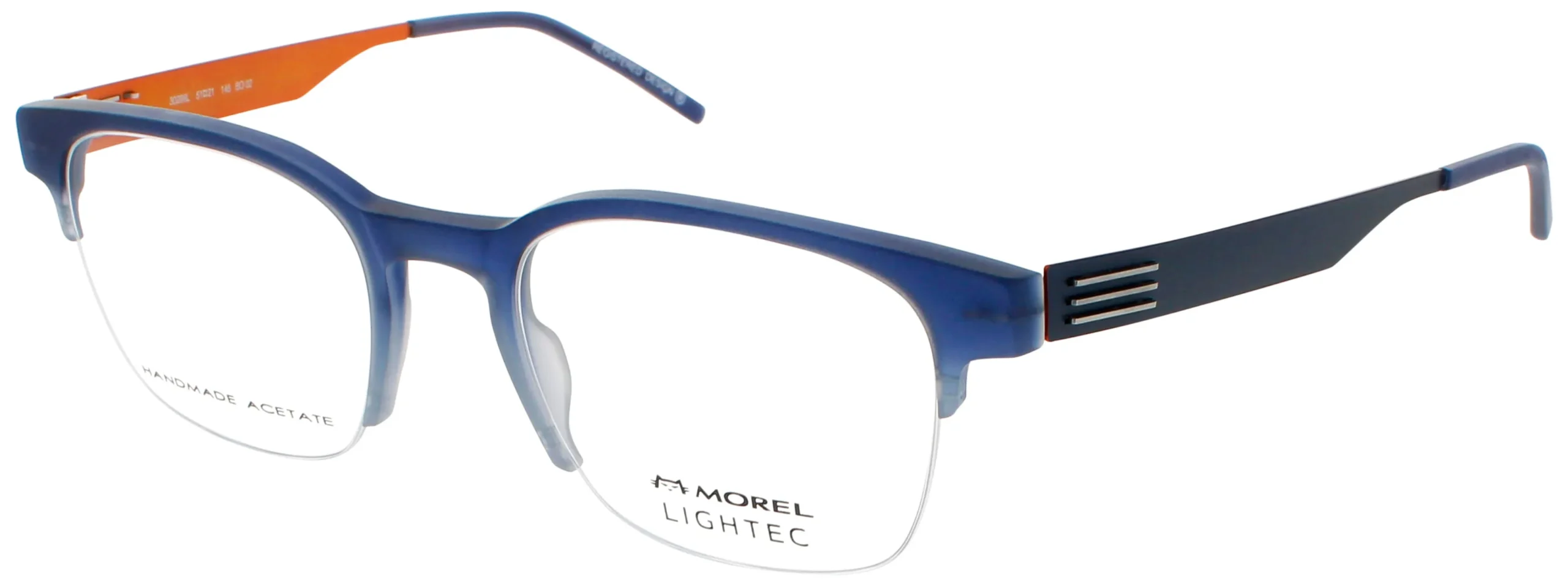 Lightec OMICRON 59 BO02 Eyeglasses Blue 51mm Men