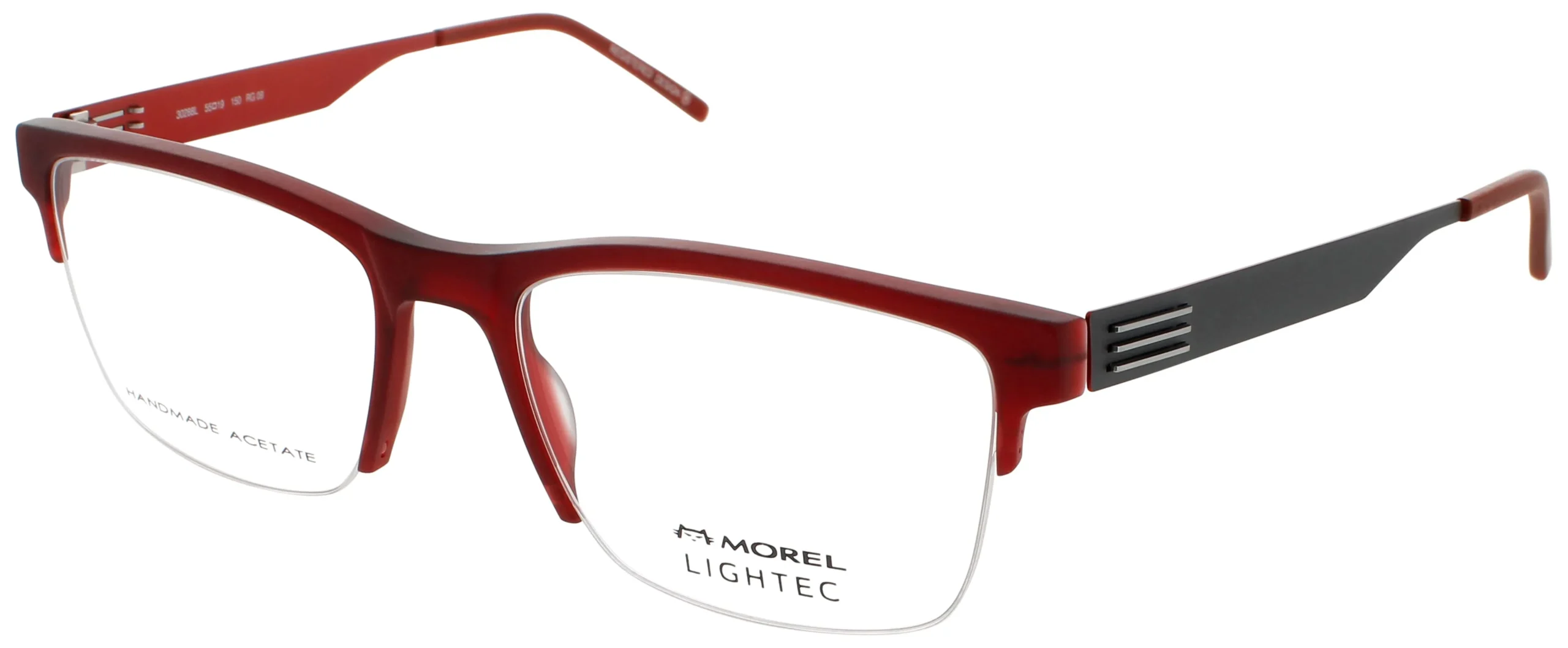 Lightec OMICRON 59 RG09 Eyeglasses Dark Red 55mm Men