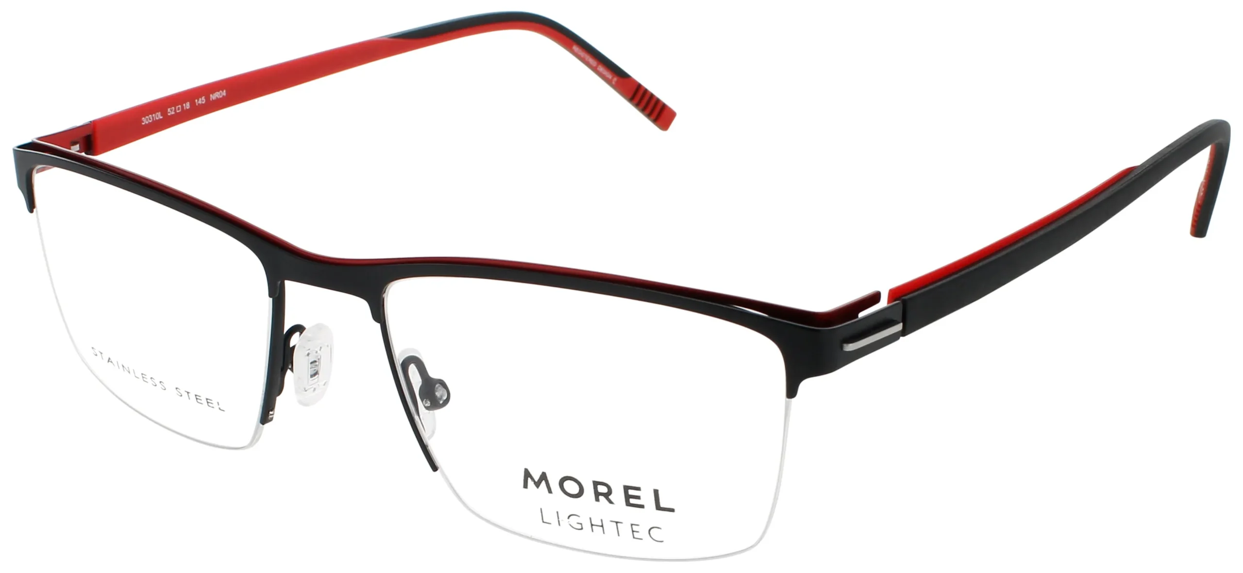 Lightec OMICRON 62 NR04 Eyeglasses Black 52mm Men