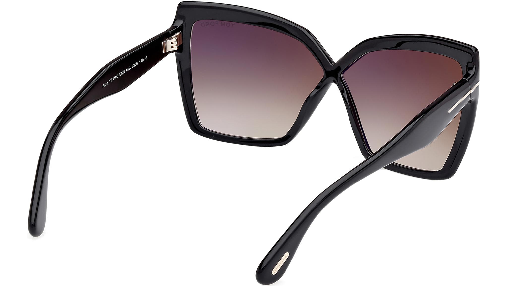 Tom Ford FT1195 01B Sunglasses Shiny Black 63mm Women 5