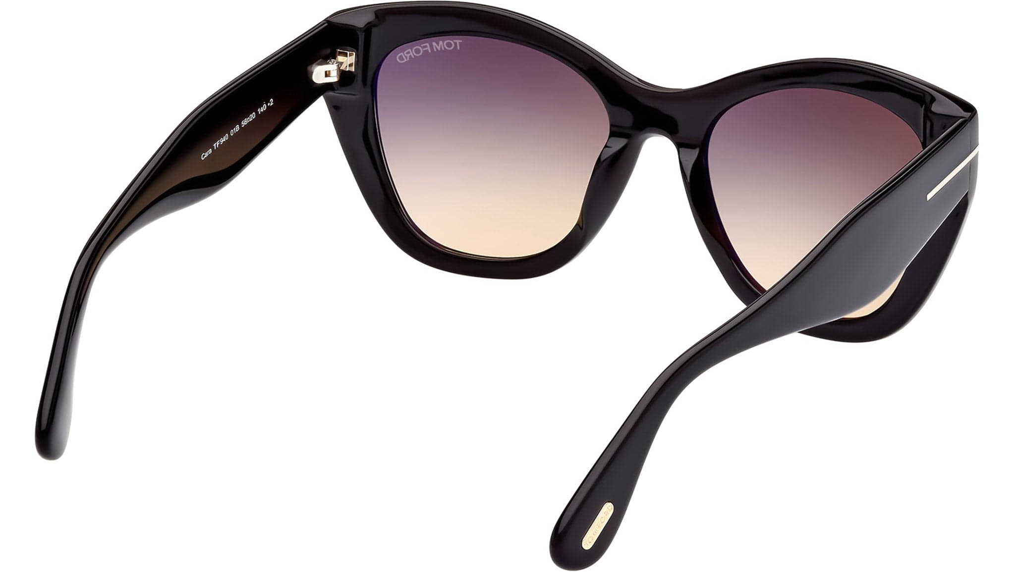 Tom Ford FT0940 01B Sunglasses Shiny Black 56mm Women 5