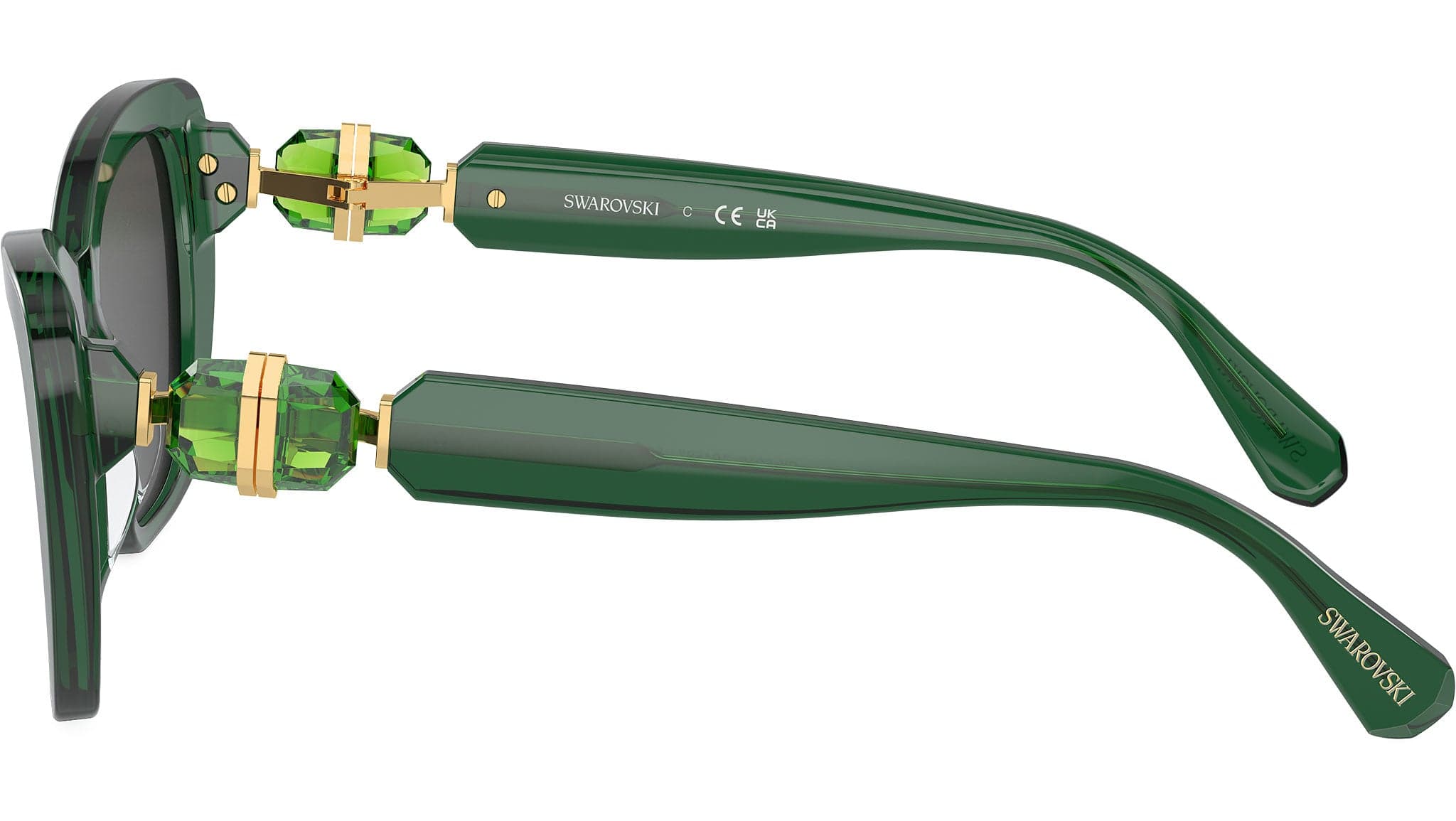 Swarovski SK6018 104587 Sunglasses Dark Green 52mm Women 3