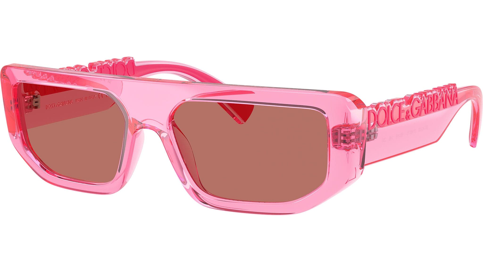 Dolce & Gabbana 0DG6203 314875 Sunglasses Transparent Pink 56mm Unisex