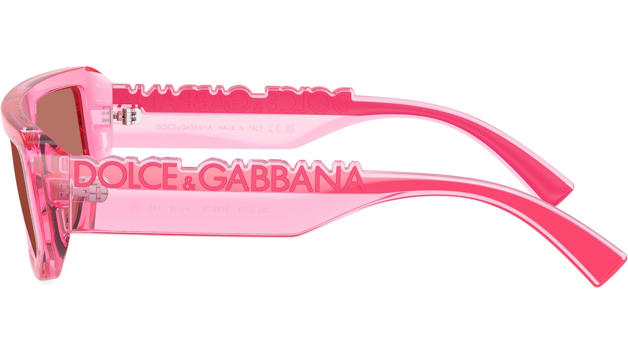 Dolce & Gabbana 0DG6203 314875 Sunglasses Transparent Pink 56mm Unisex 3