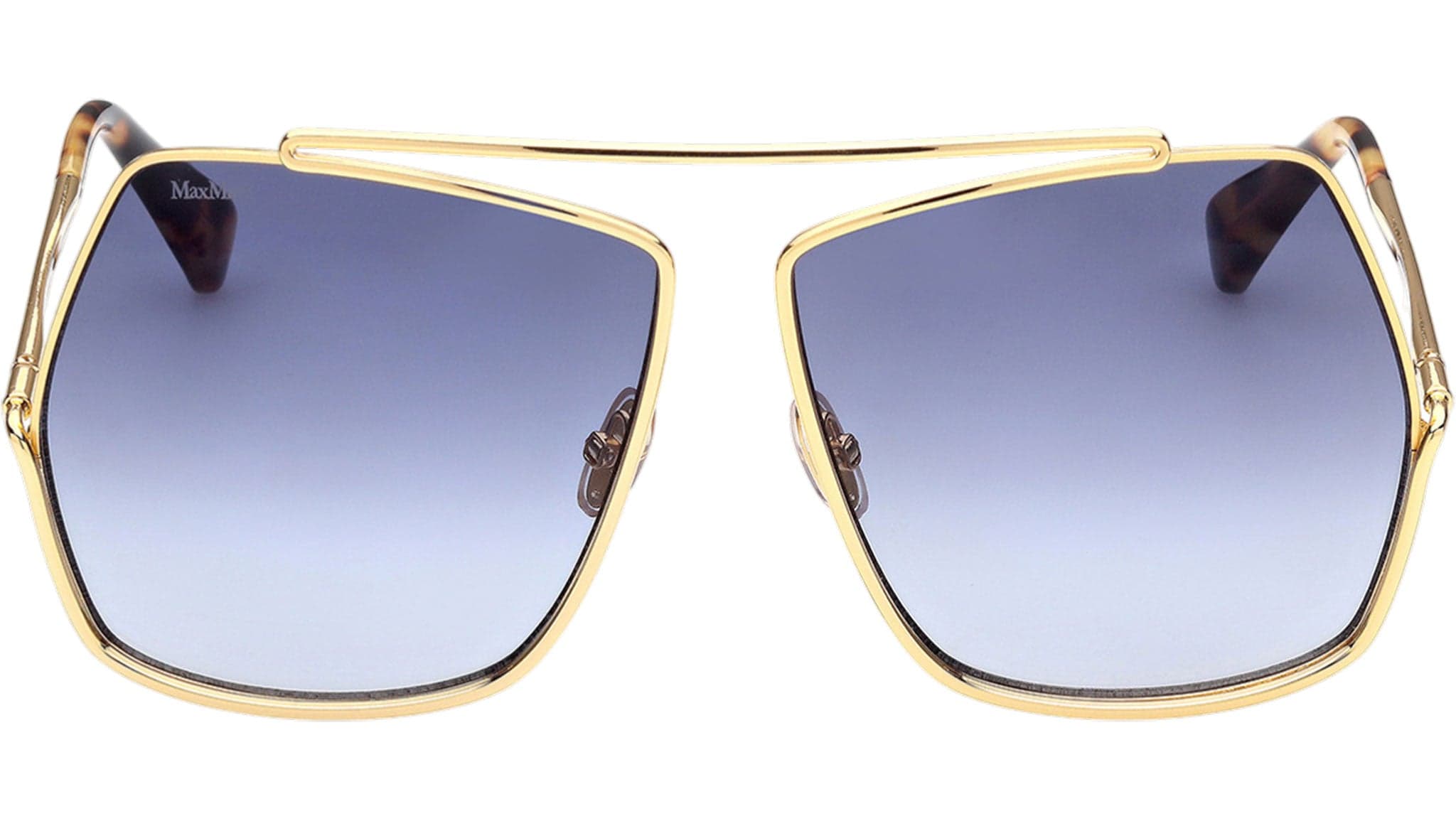 Max Mara MM0006 30W Sunglasses Shiny Deep Gold 64mm Women 2