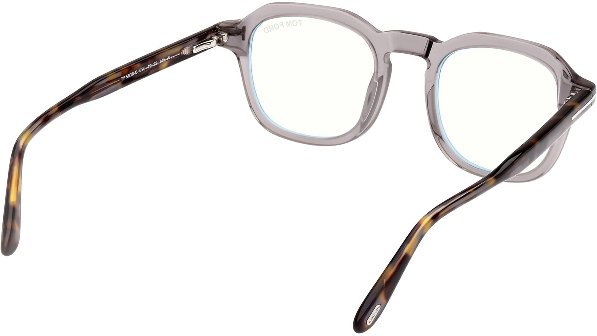 Tom Ford FT5836-B 020 Eyeglasses Grey 49mm Men 5