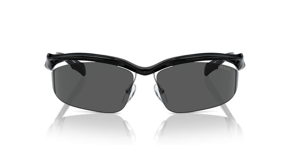 Prada PR A25S 1AB5S0 Sunglasses Shiny Black 71mm Women 2