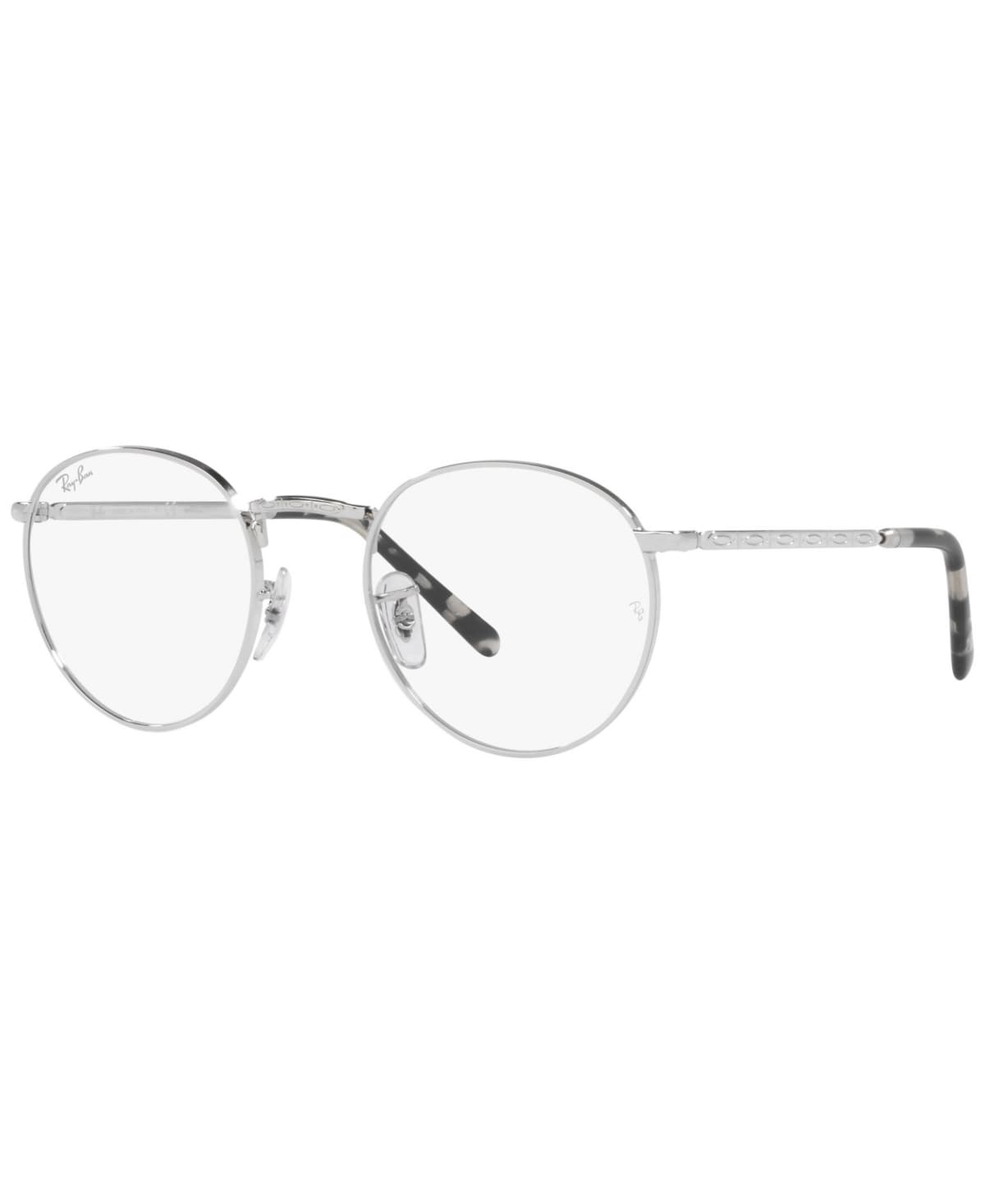 Ray-Ban RB3637-V NEW ROUND 2501 RX3637V Eyeglasses Silver 53mm Unisex