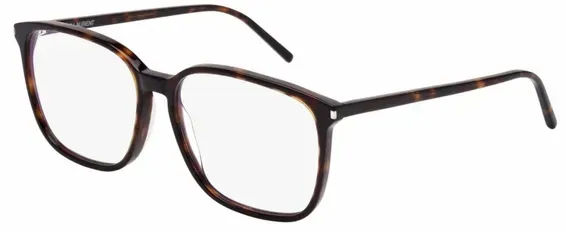 Saint Laurent SL107 002 Eyeglasses Shiny Dark Havana 58mm Unisex