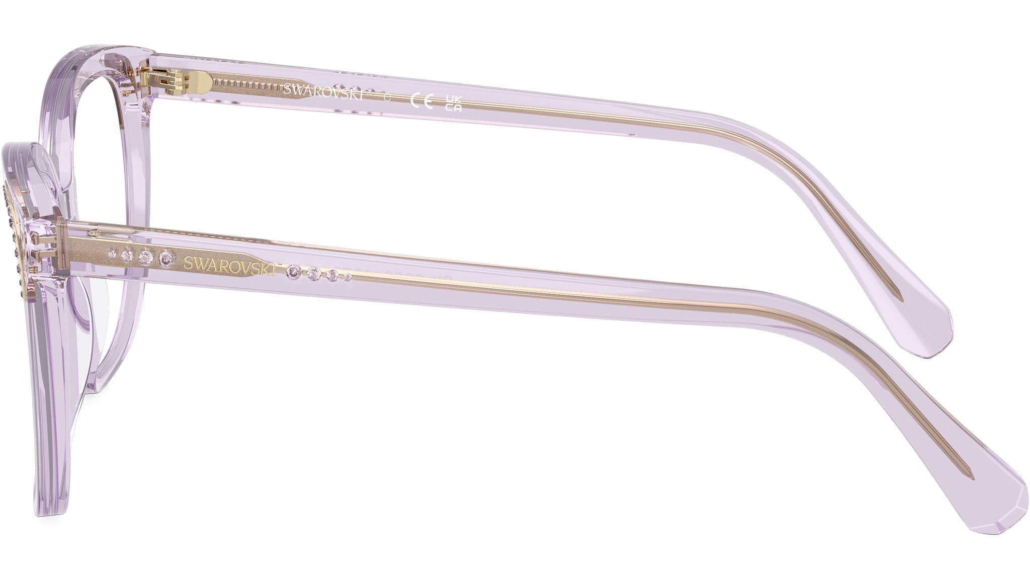 Swarovski 0SK2033 1079 Eyeglasses Transparent Lilac 52mm Women 3