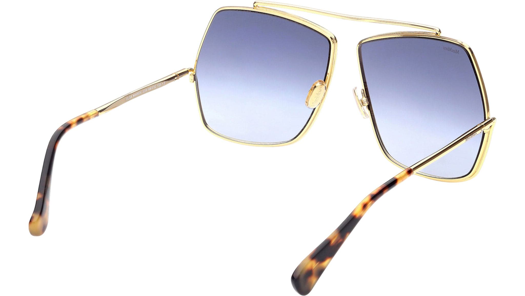 Max Mara MM0006 30W Sunglasses Shiny Deep Gold 64mm Women 5