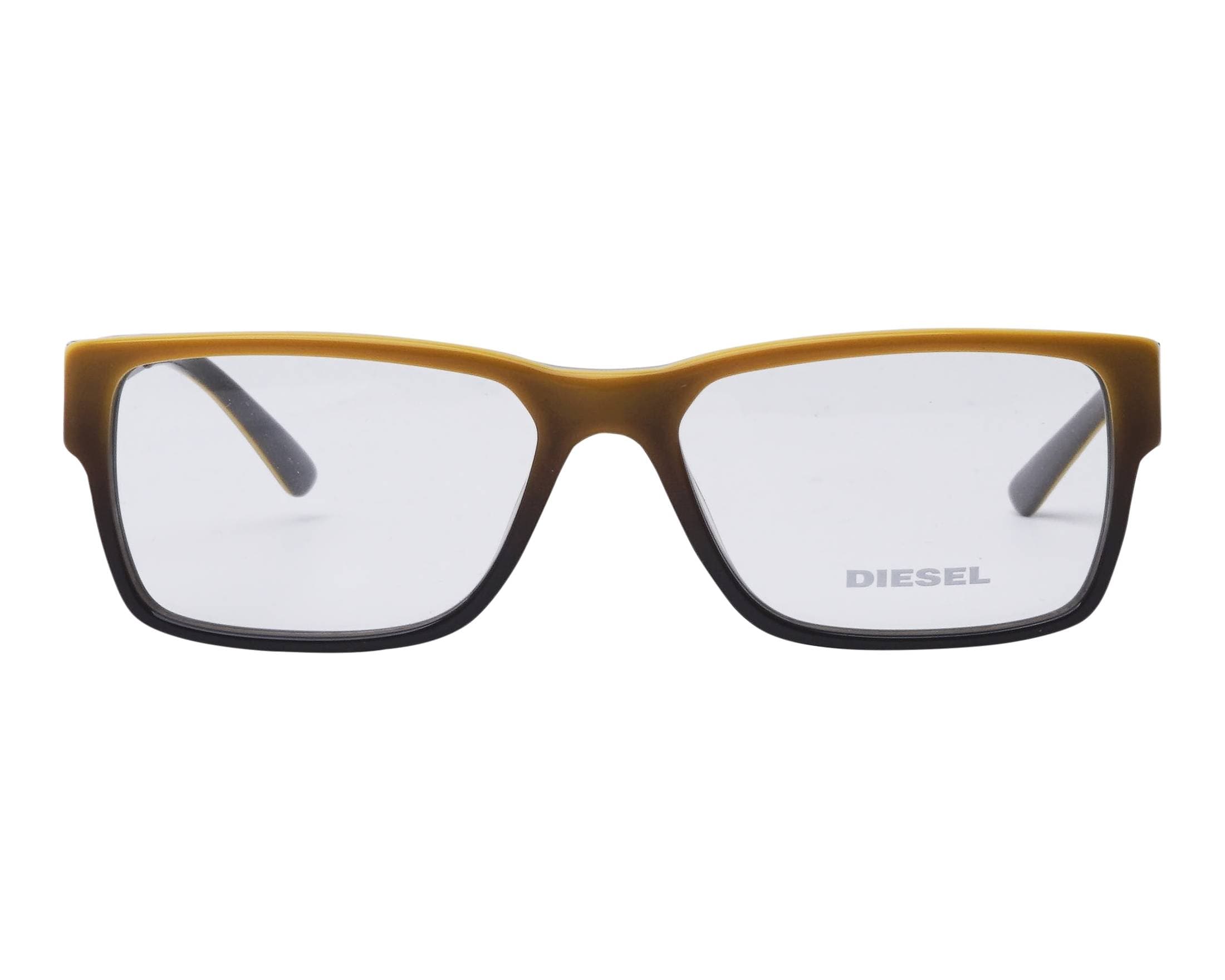 Diesel DL5027 041 Eyeglasses Yellow Grey Gradient 55mm Unisex 2