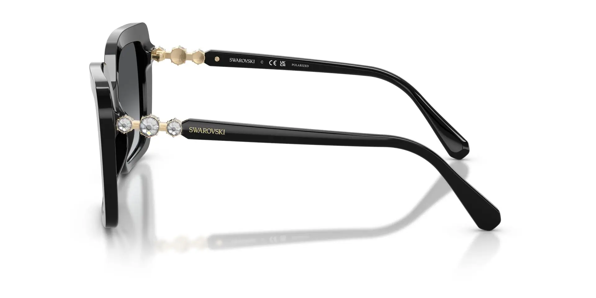 Swarovski SK6049 1001T3 Sunglasses Shiny Black 57mm Women 3
