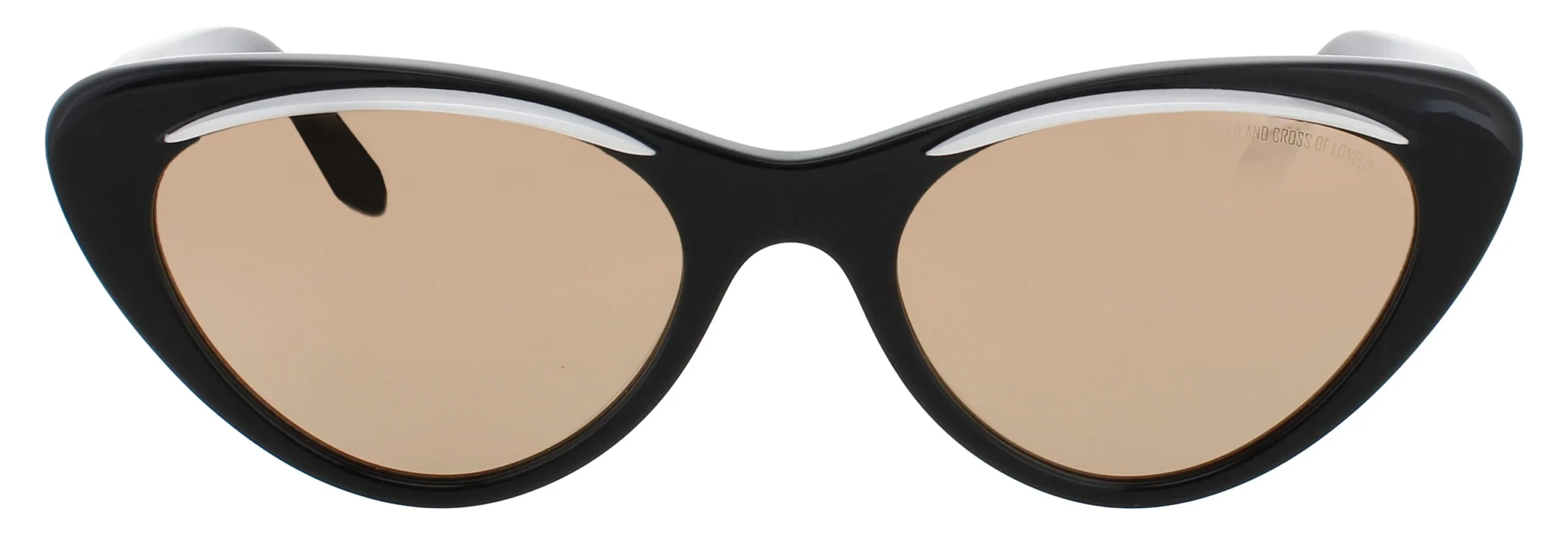Cutler and Gross CGSN-1321 03 Sunglasses White On Black 54mm Women 2