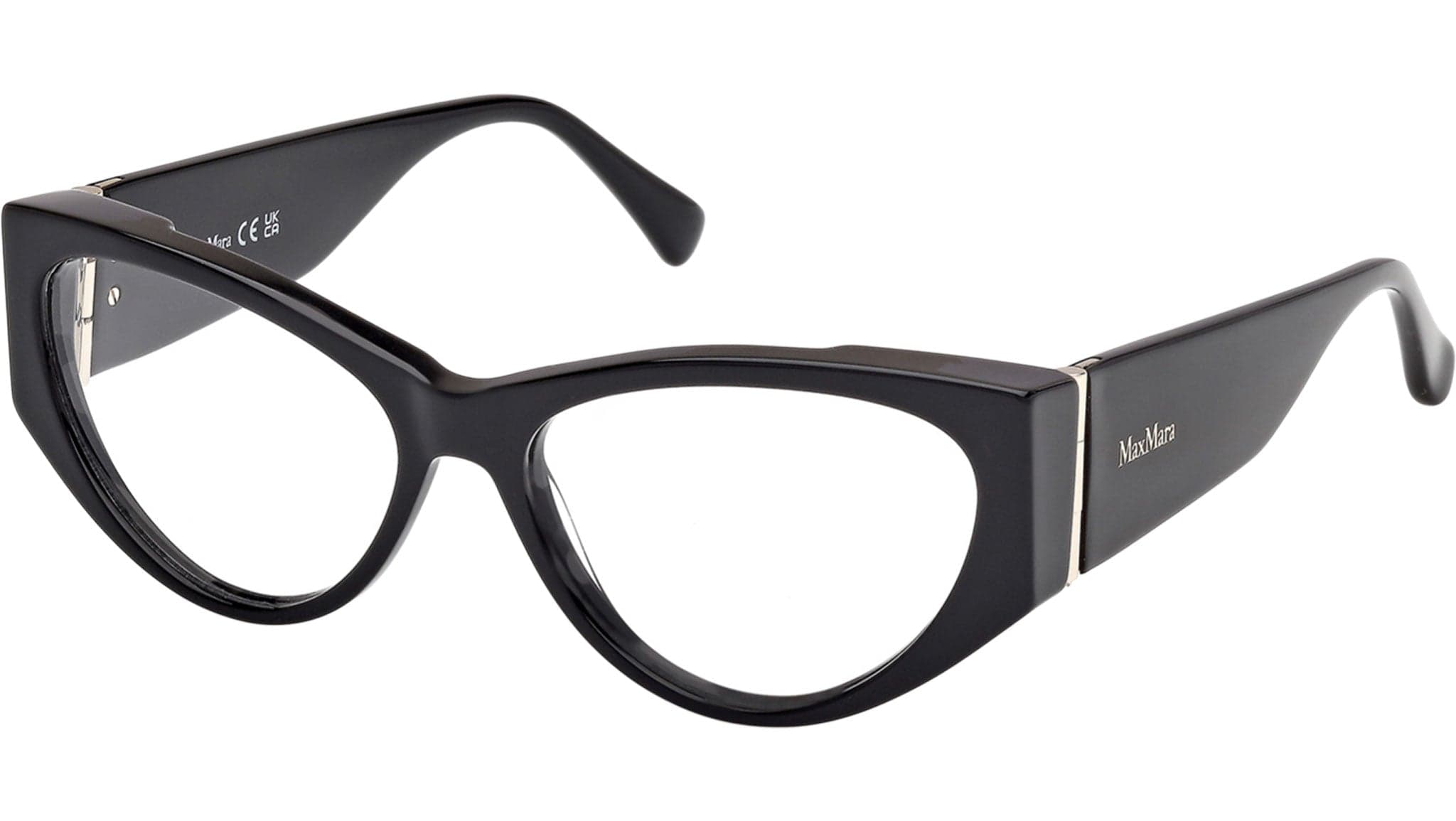 Max Mara MM5174 001 Eyeglasses Shiny Black 55mm