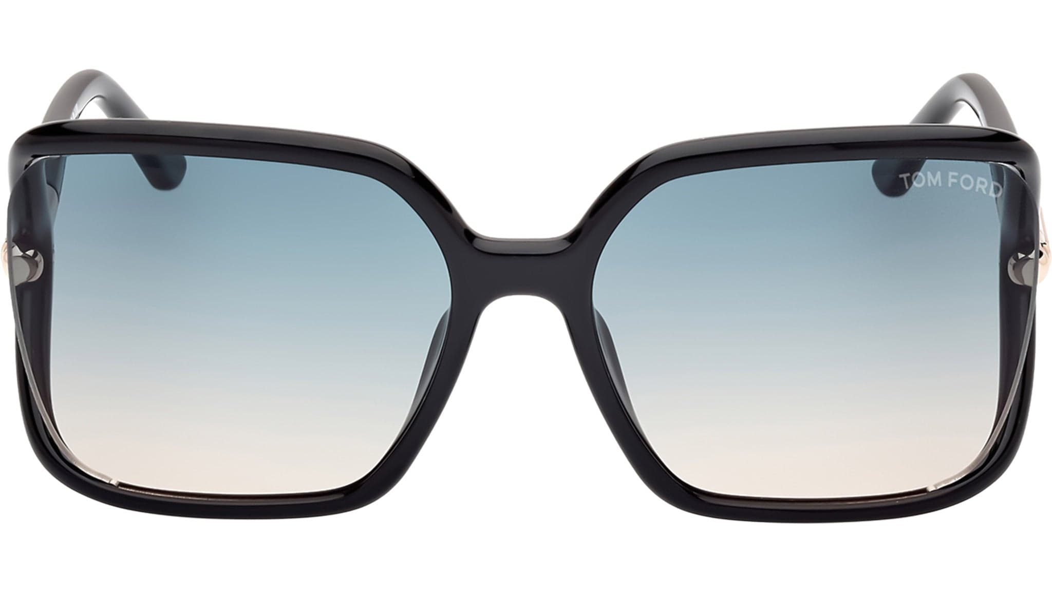 Tom Ford FT1089 01P Sunglasses Shiny Black 60mm Women 2