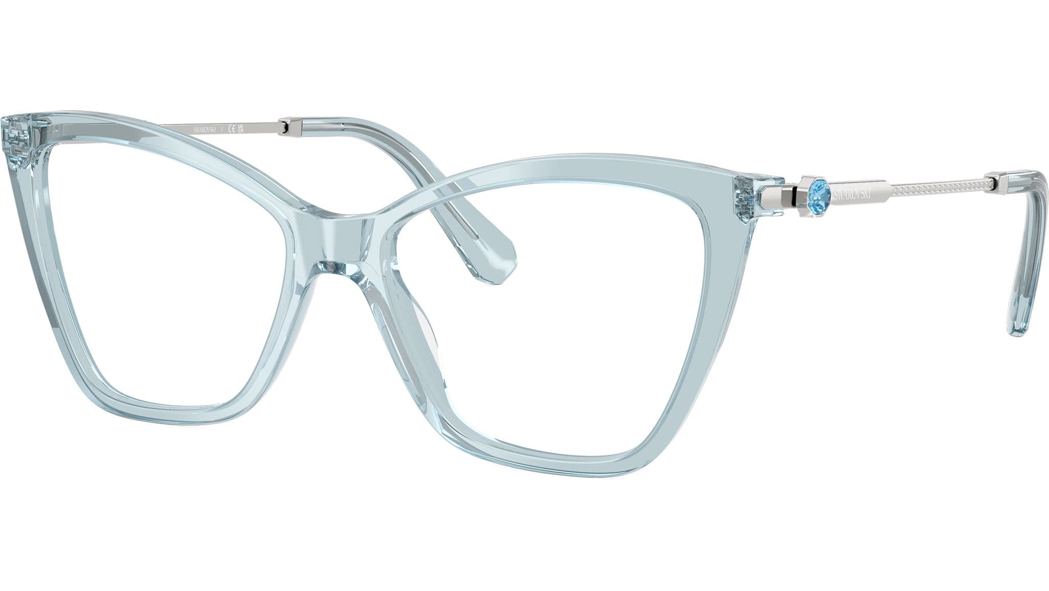 Swarovski 0SK2051 1065 Sunglasses Transparent Light Blue 53mm Women