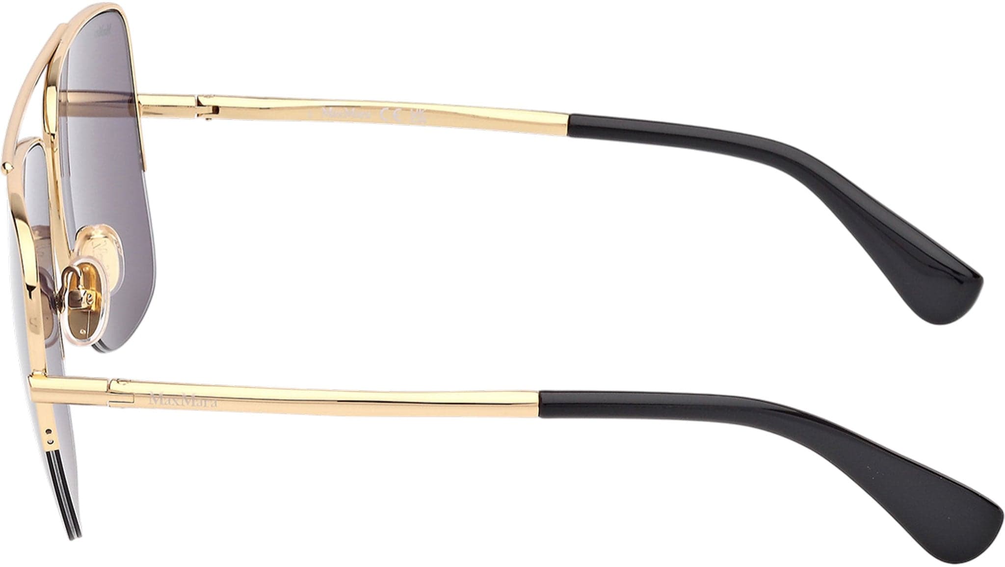 Max Mara MM0121 30A Sunglasses Shiny Deep Gold 59mm Women 3