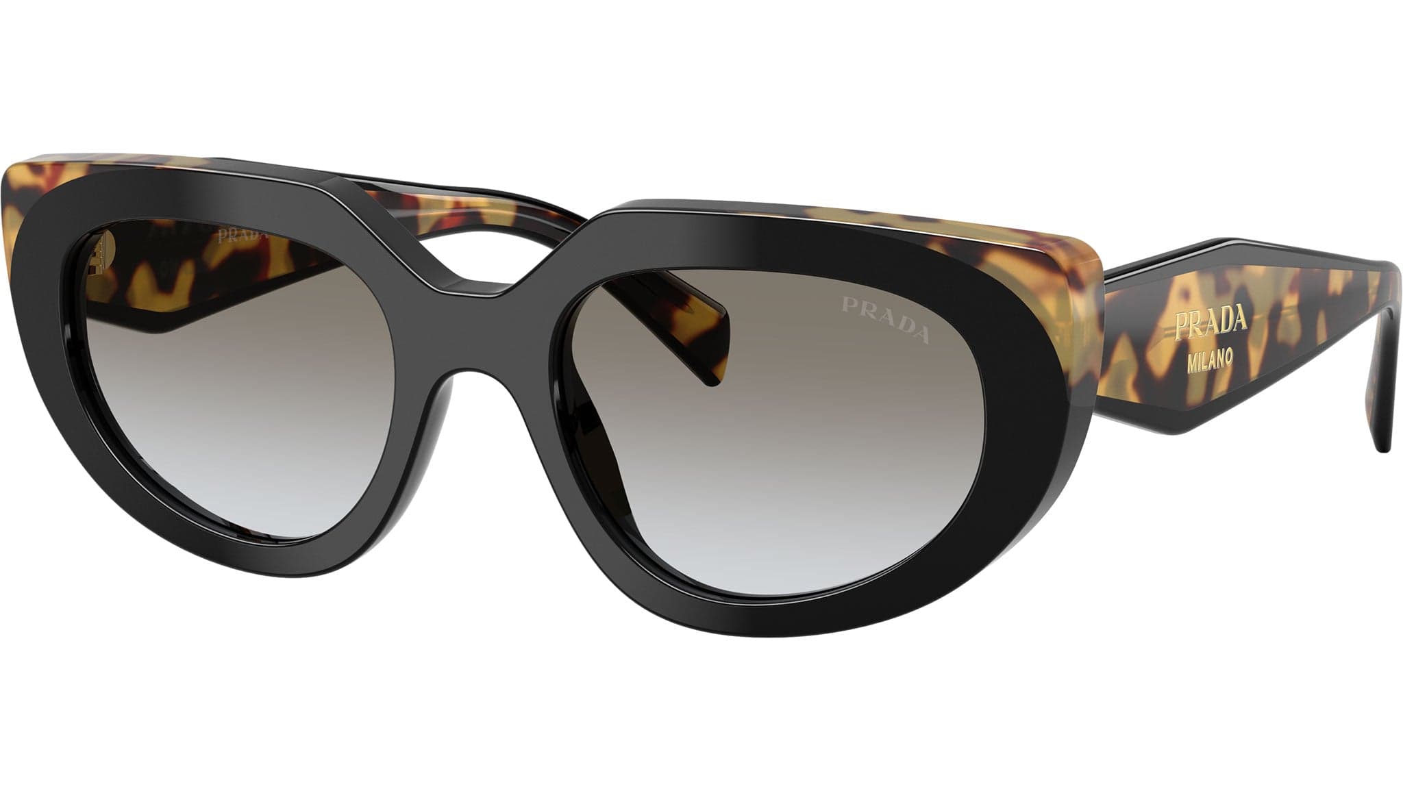 Prada PR D02S 0CD80L Sunglasses Black 53mm Women