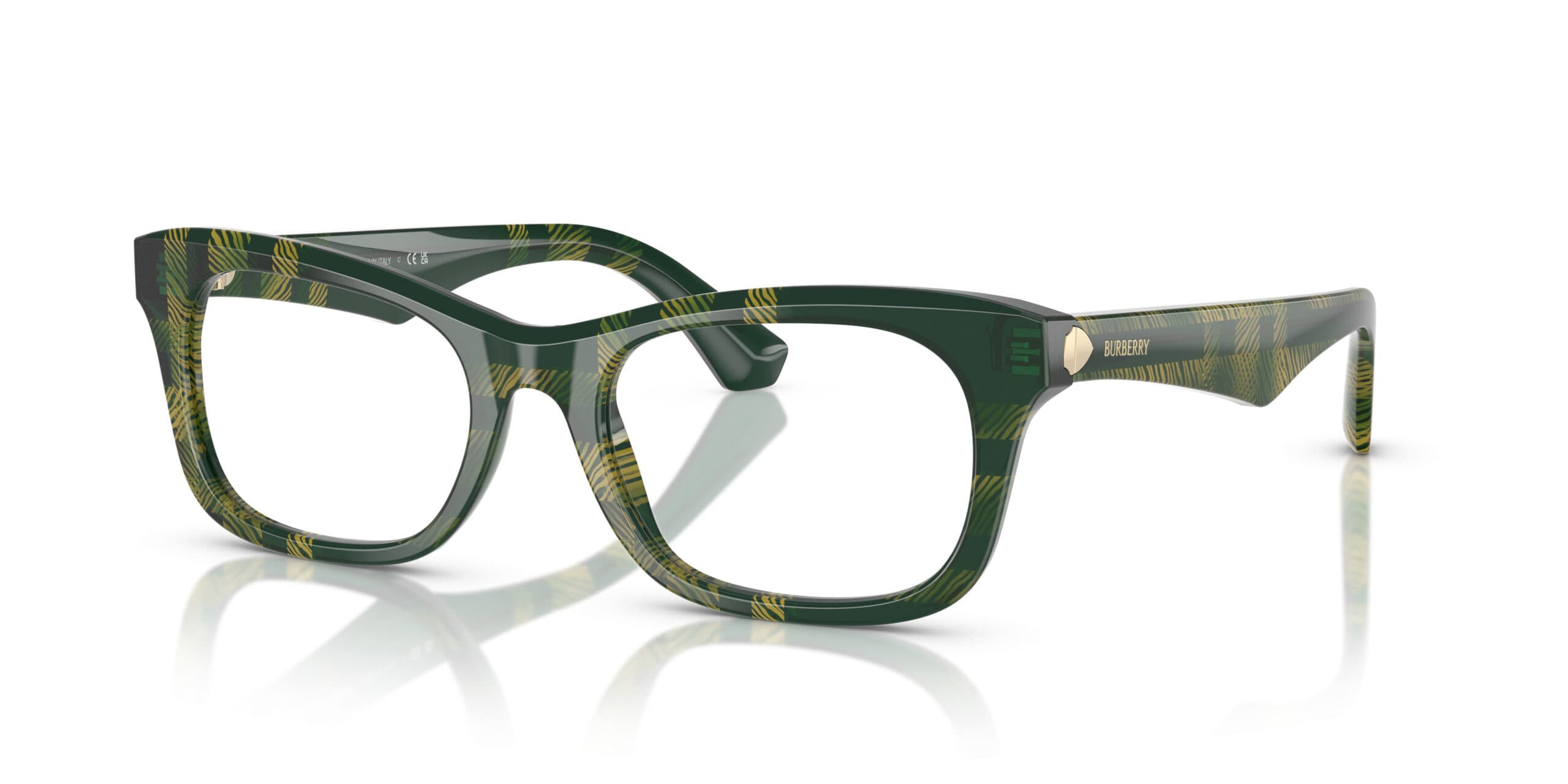Burberry 0BE2422 4125 Eyeglasses Checkered Green 50mm Women