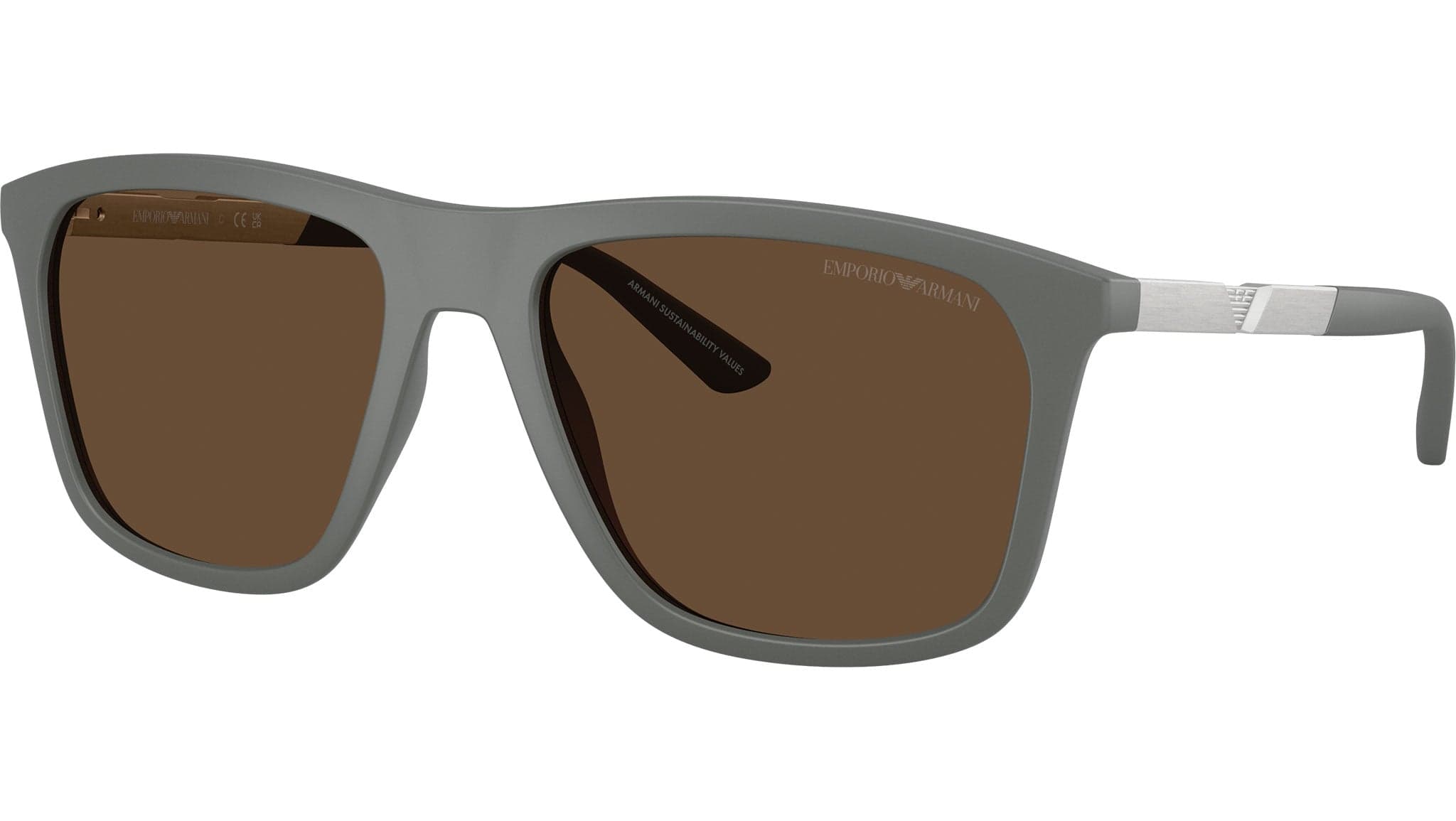 Emporio Armani 0EA4237 620573 Sunglasses Matte Grey 57mm Men