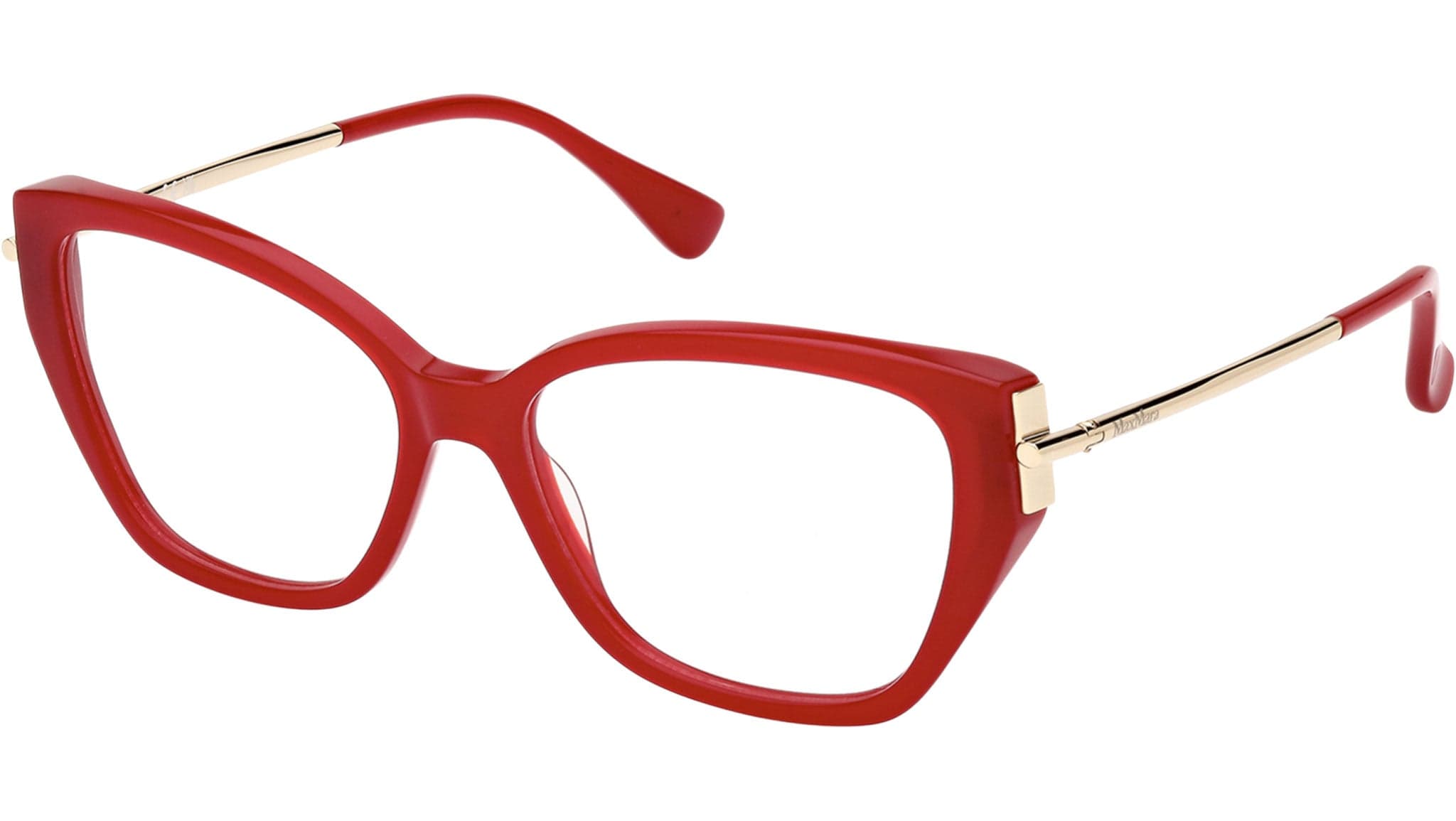 Max Mara MM5117 066 Eyeglasses Shiny Red 55mm Women