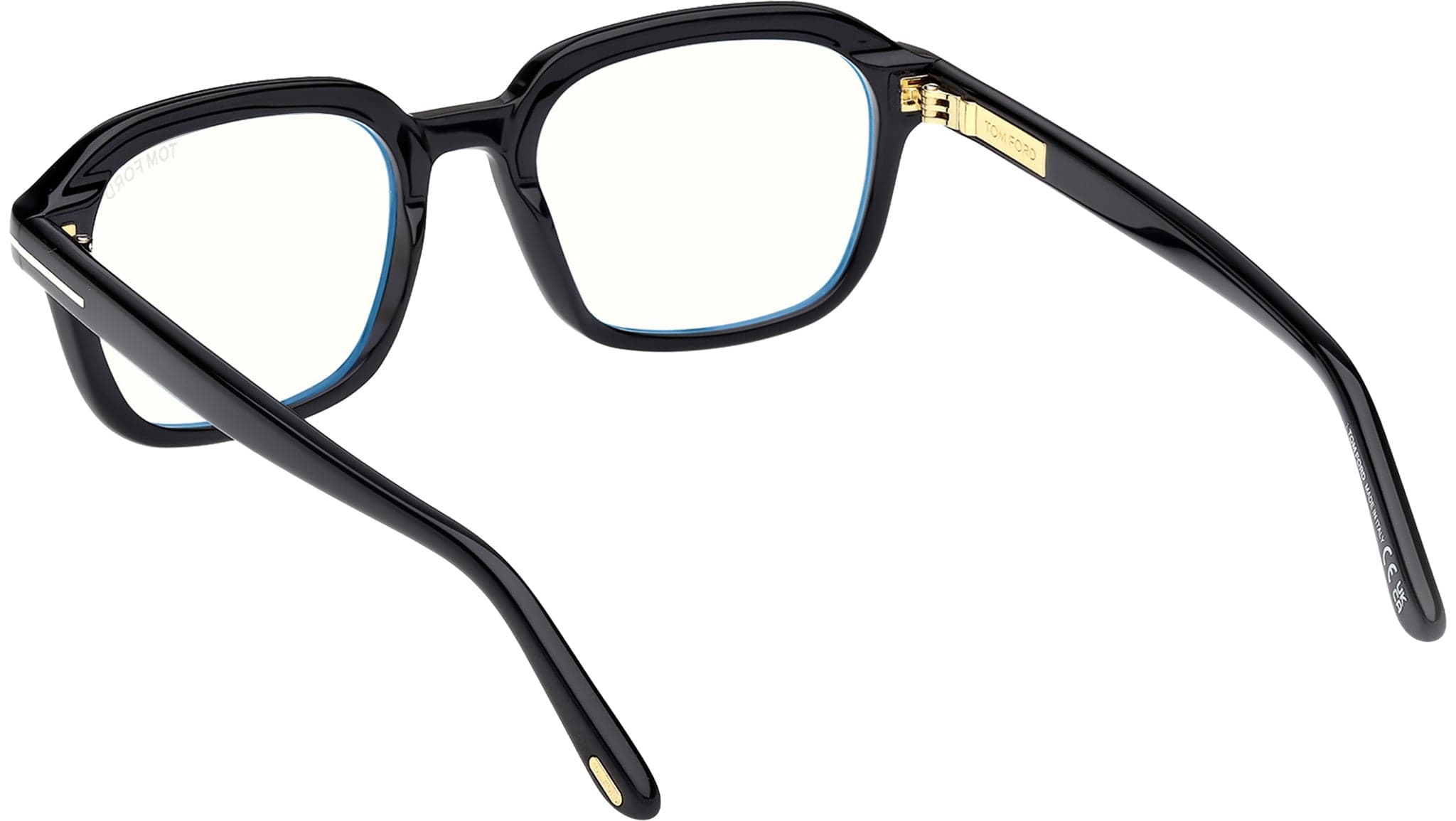 Tom Ford FT6060-B 001 Eyeglasses Shiny Black 53mm Men 4