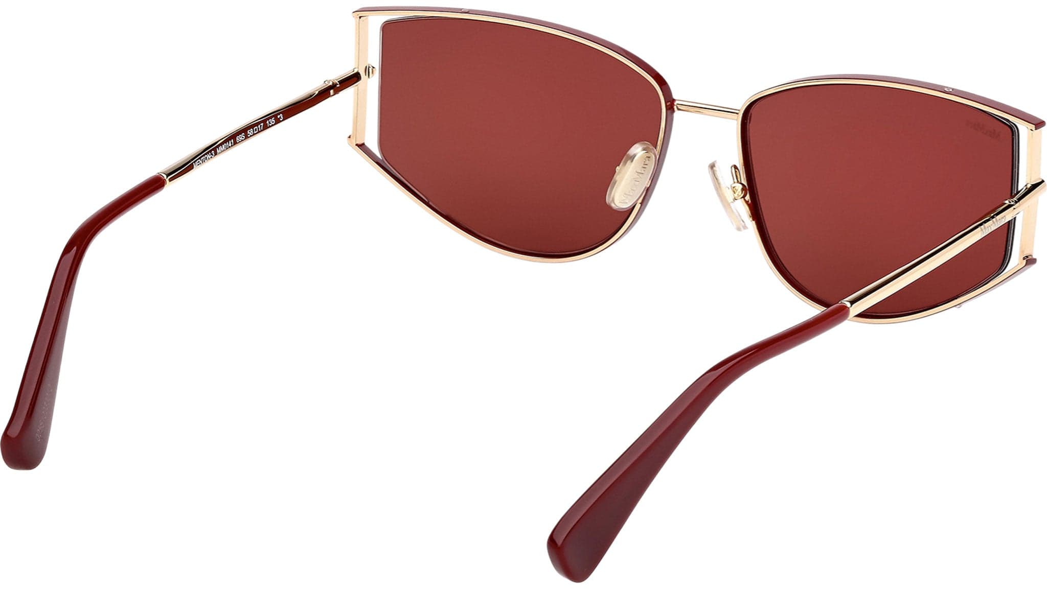 Max Mara MM0141 69S Sunglasses Shiny Bordeaux 58mm Women 5