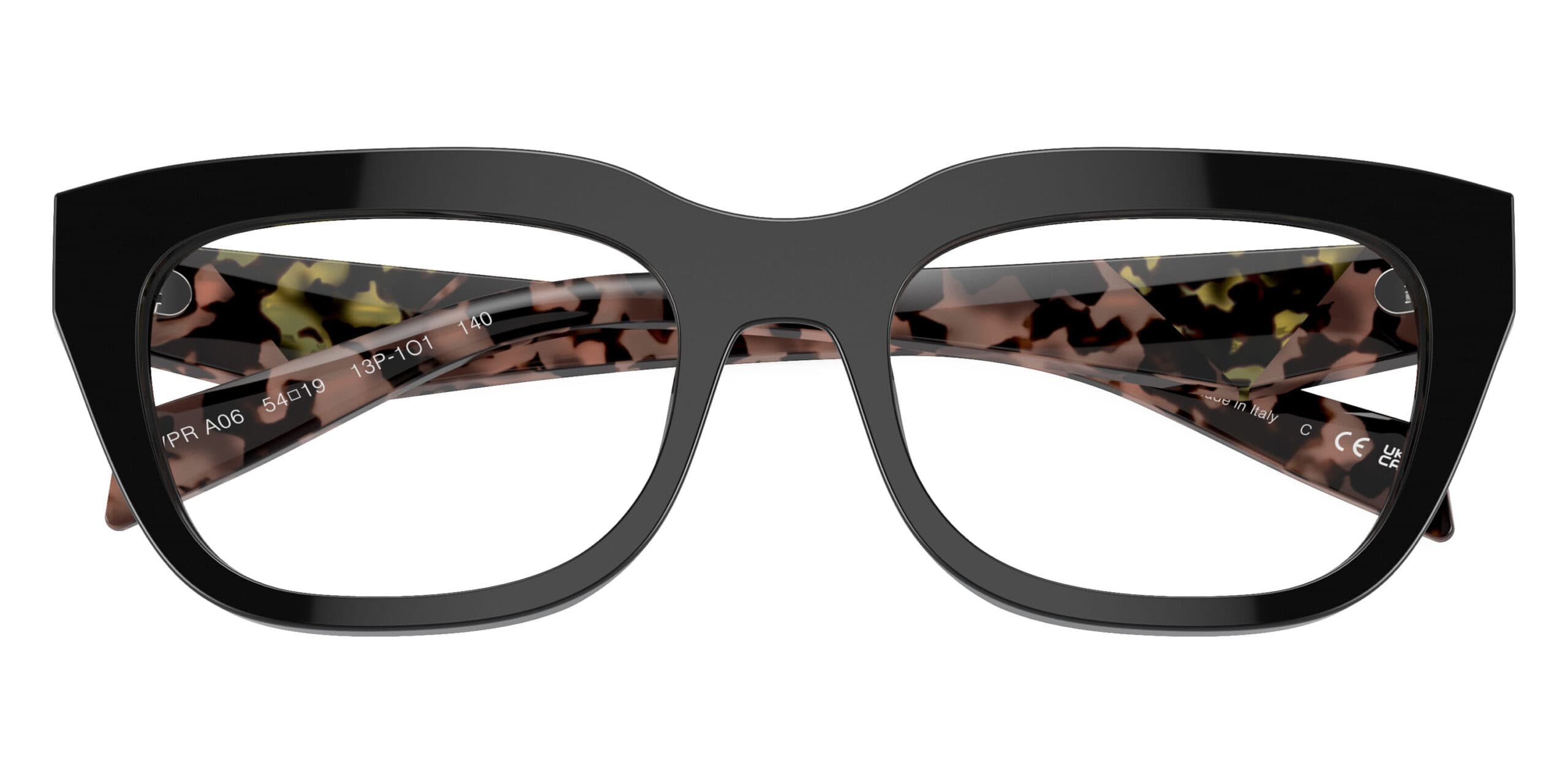 Prada VPRA06 13P1O1 Eyeglasses Black Tortoise 54mm Women 5