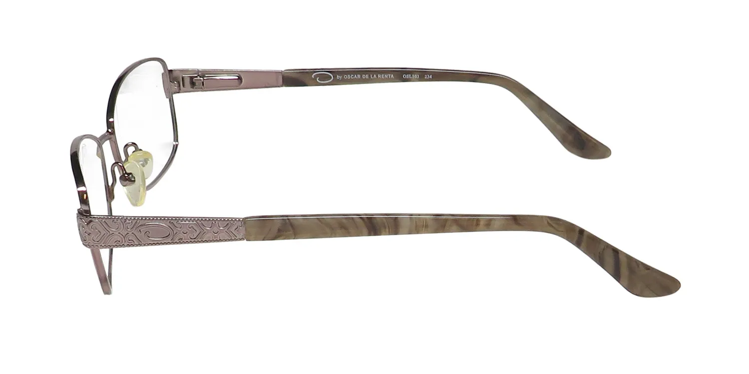 Oscar de la Renta Osl 103 234 Eyeglasses Shiny Light Brown 53mm 4