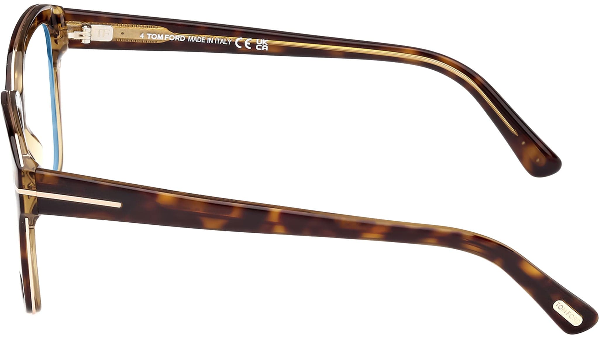Tom Ford FT5955-B 055 Eyeglasses Coloured Havana 54mm 3