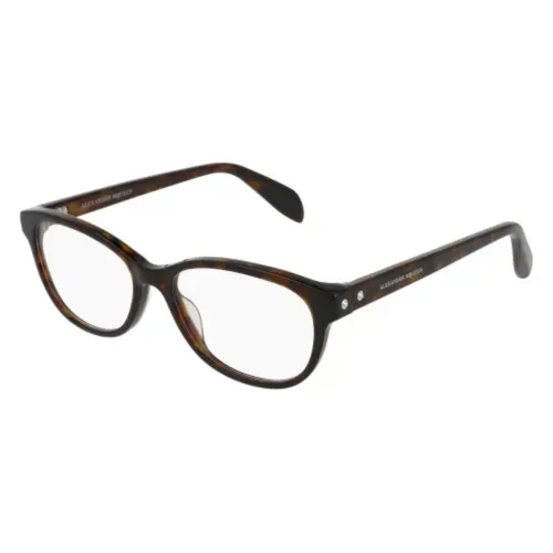 Alexander McQueen AM0074O 002 Eyeglasses Havana 52mm Women