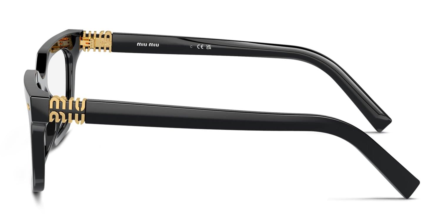 Miu Miu 0MU 07XV 16K1O1 Eyeglasses Black 53mm Women 3