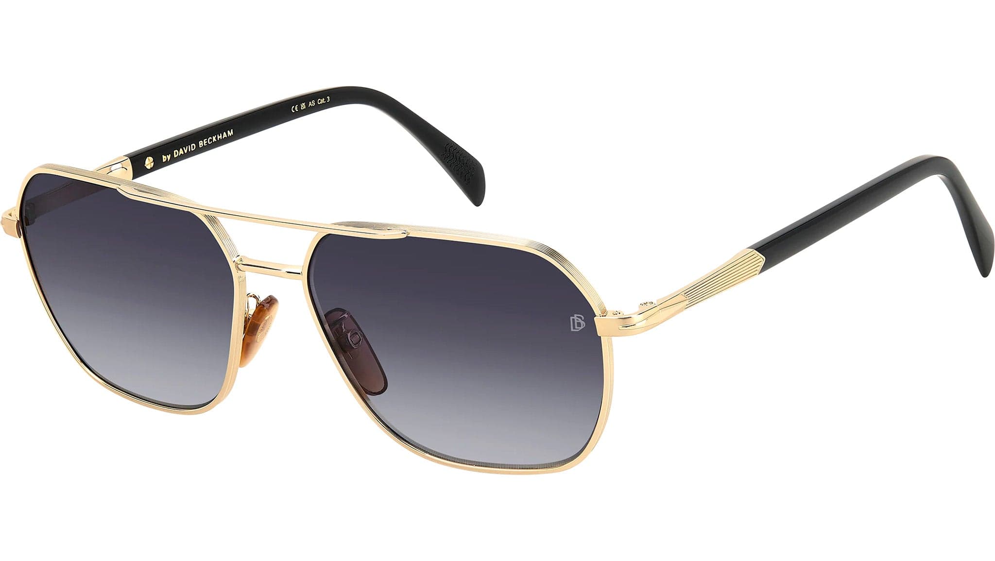 David Beckham DB 1128/G/S 0RHL 9O Sunglasses Gold Black 59mm Men