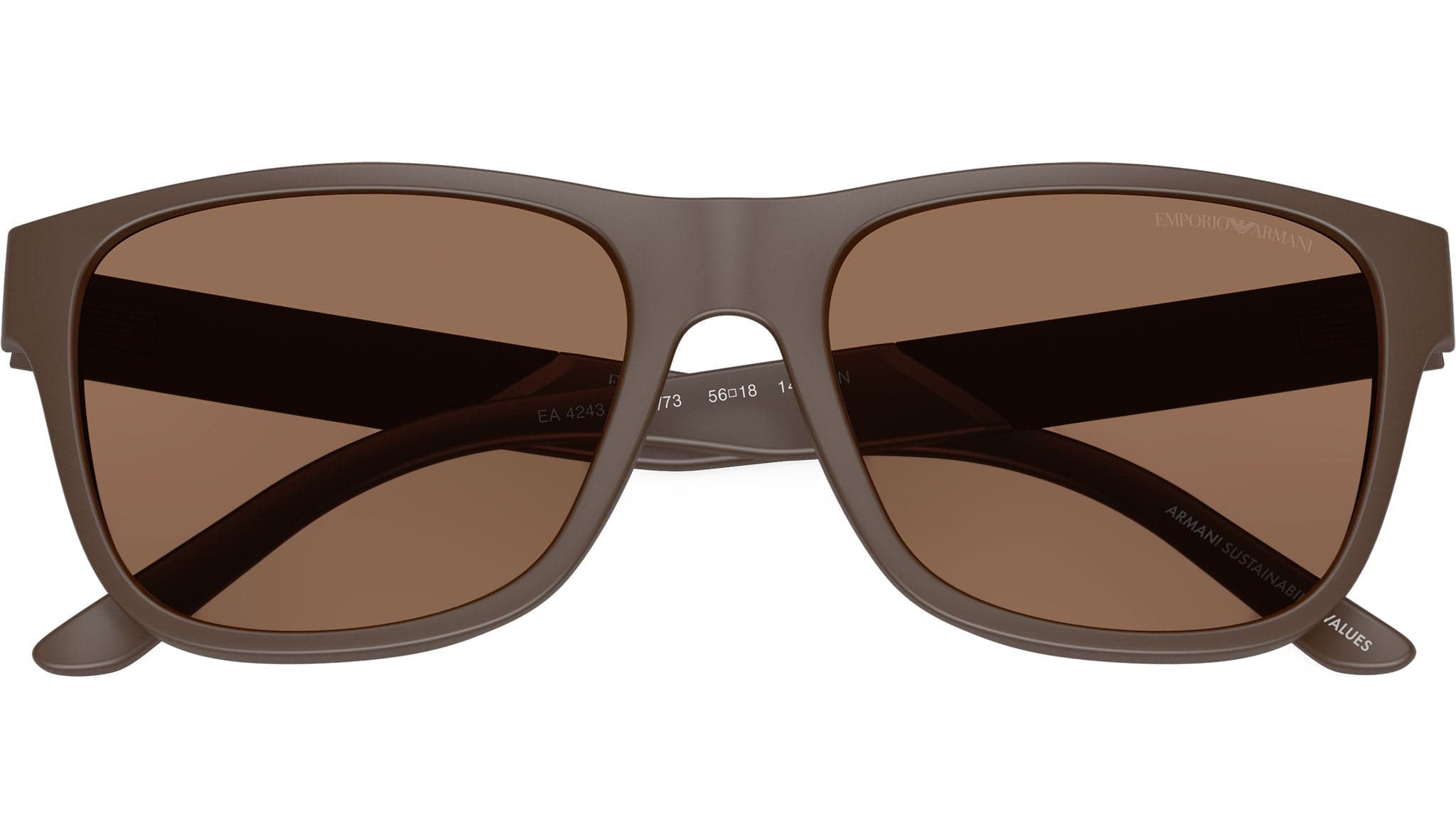 Emporio Armani 0EA4243 624373 Sunglasses Matte Brown 56mm Men 5