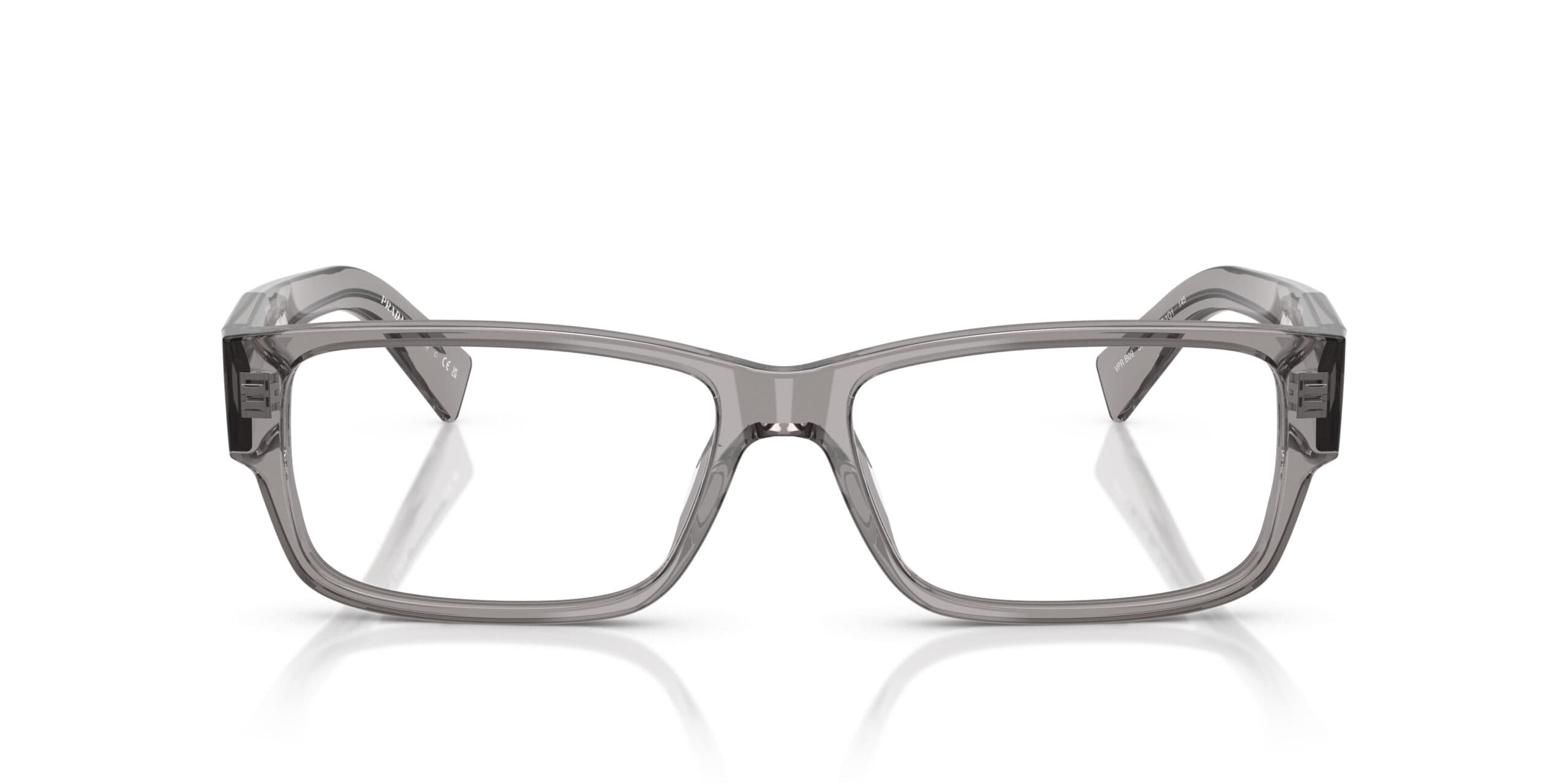 Prada PR B09V 16Z1O1 Eyeglasses Transparent Grey 57mm Men 2