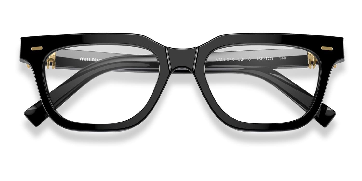 Miu Miu 0MU 07XV 16K1O1 Eyeglasses Black 53mm Women 4