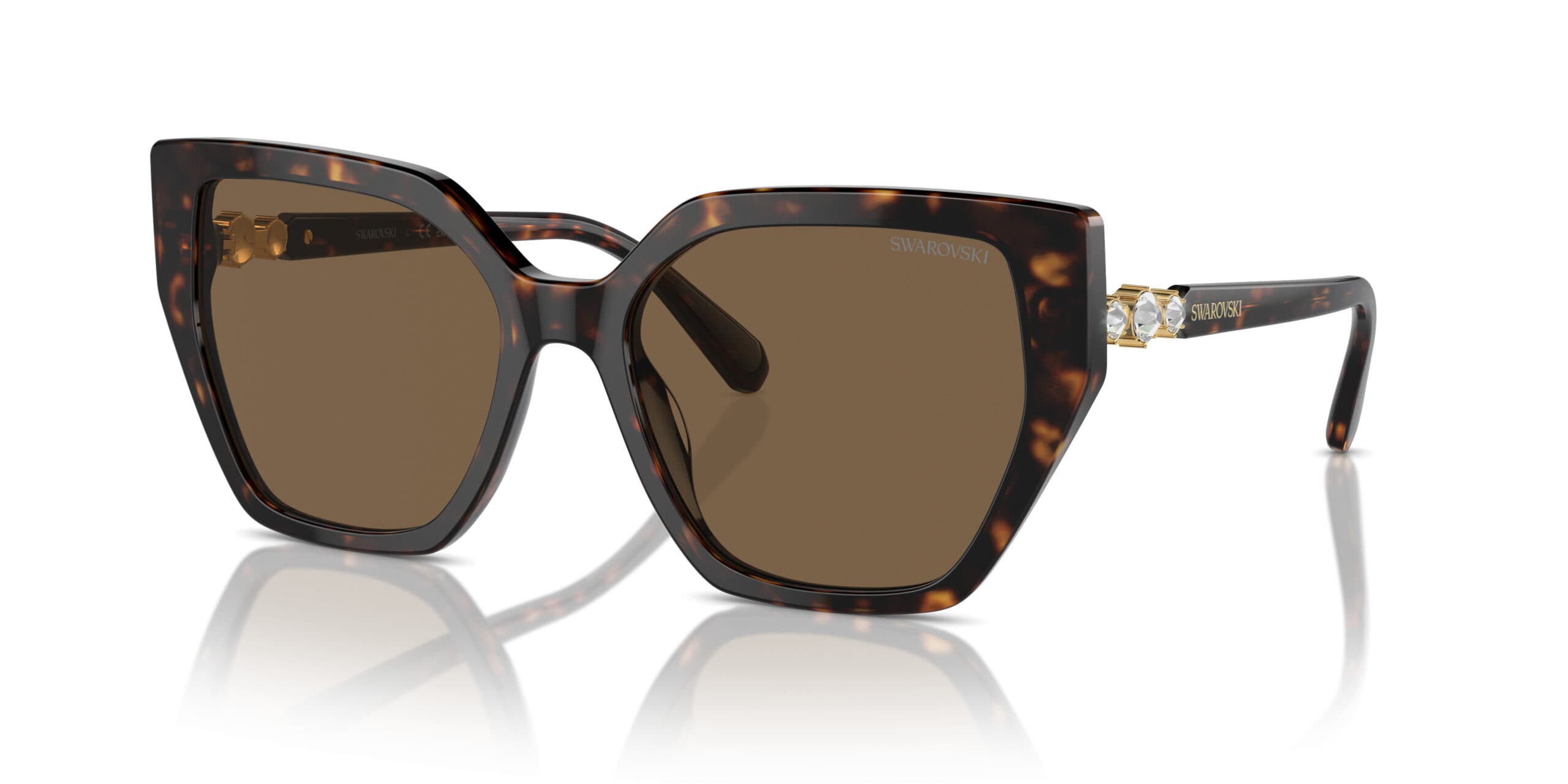 Swarovski SK6016 100273 Sunglasses Dark Havana 56mm Women