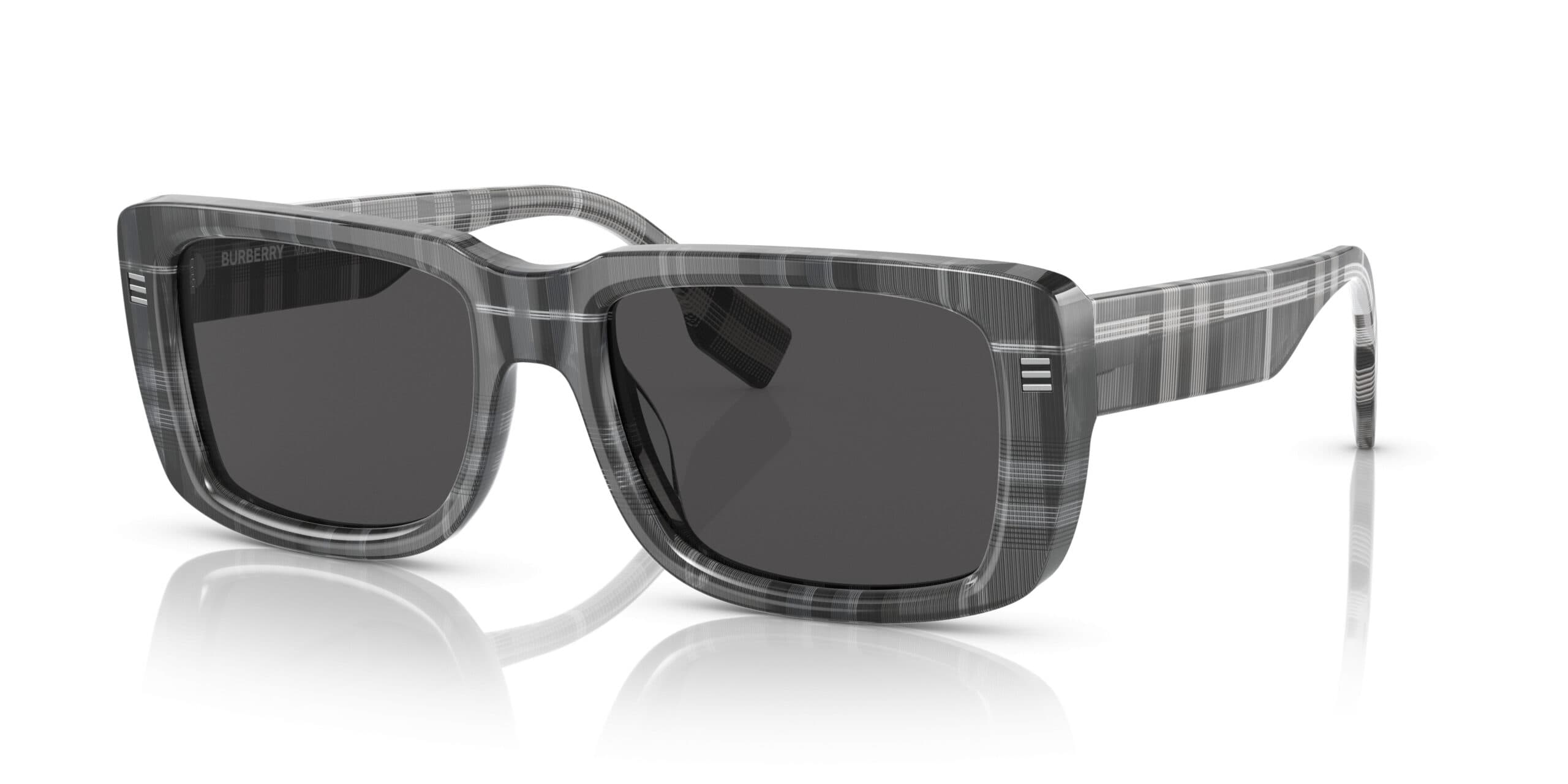 Burberry BE4376U 380487 Sunglasses Grey Check 55mm