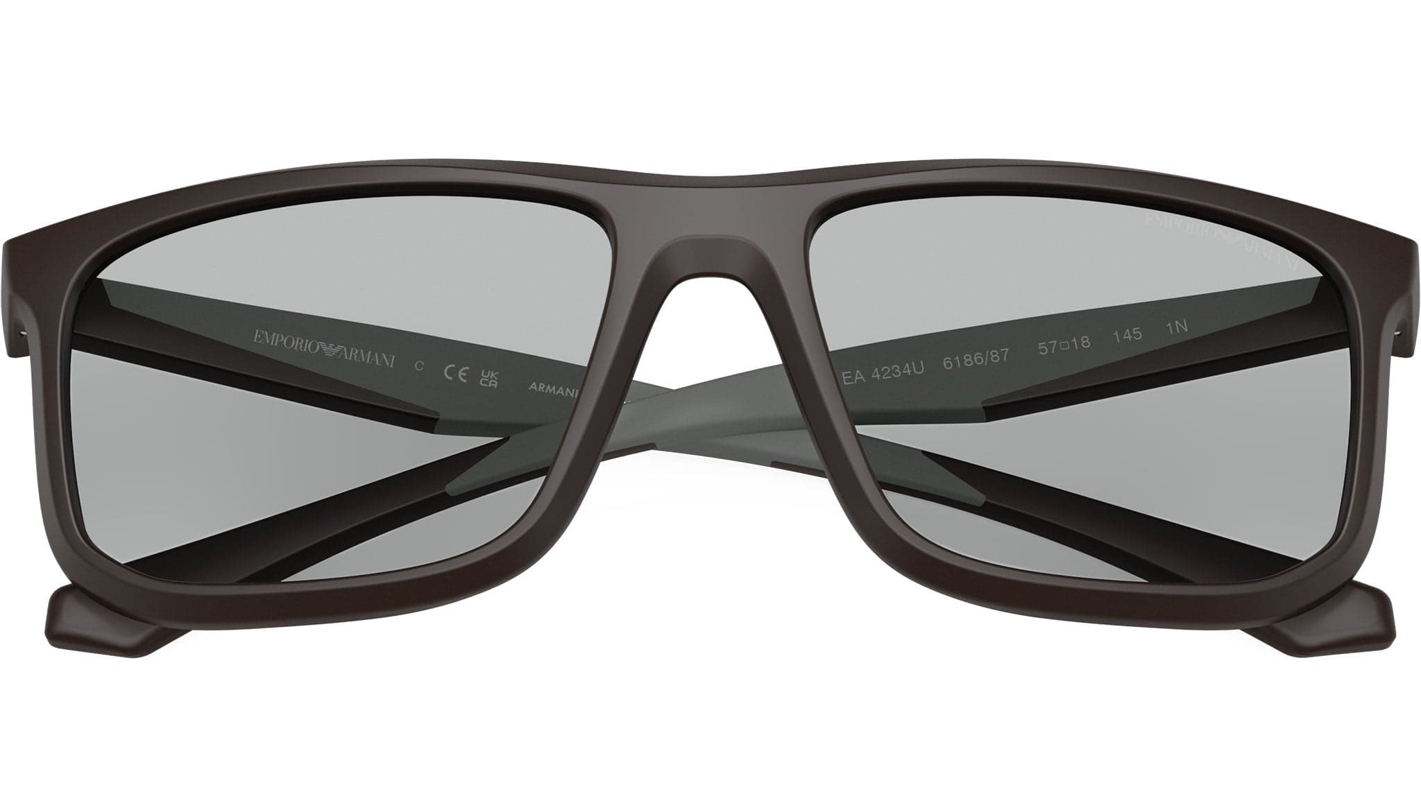 Emporio Armani 0EA4234U 618687 Sunglasses Matte Brown 57mm Men 5